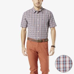 Dockers-Laundered Poplin Short Sleeve Shirt, Standard Fit-Jory Plaid