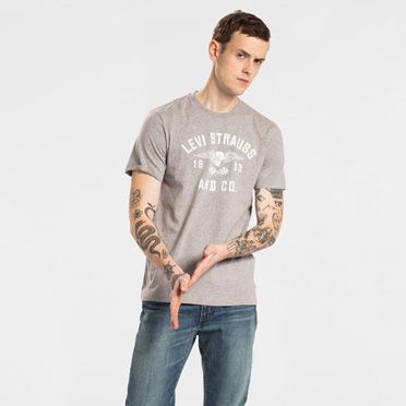 Levi's® Graphic Tee-Bi Good Moto Midtone Grey
