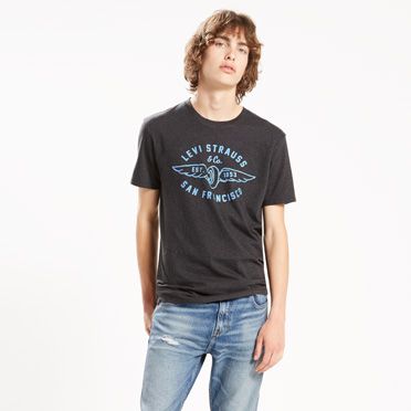Levi's® Graphic Tee-Moto Black Htr