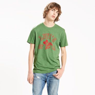 Levi's® Graphic Tee-Dark Ivy Heather