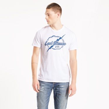 Levi's® Graphic Tee-Lightning Cloud White