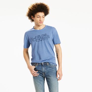 Levi's® Graphic Tee-Indigo 3D Levis Light Indigo