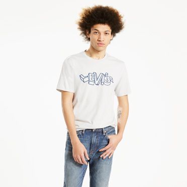 Levi's® Graphic Tee-3D Levis Glacier Grey
