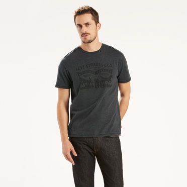 Levi's® 2 Horse Tee-Grey Heather