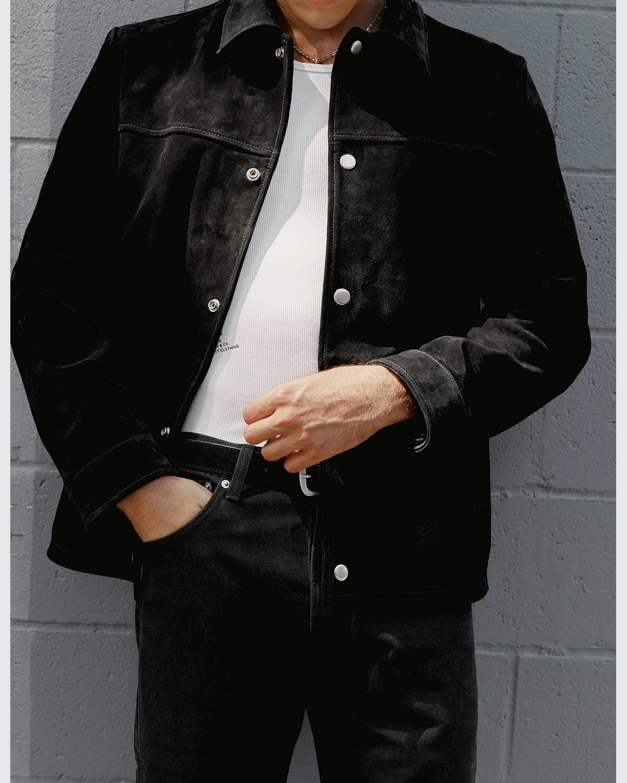 Levi's® X Jjjjound Suede Coach Jacket - Black | Levi's® US Levi's® X Jjjjound Suede Coach Jacket - Black | Levi's® US