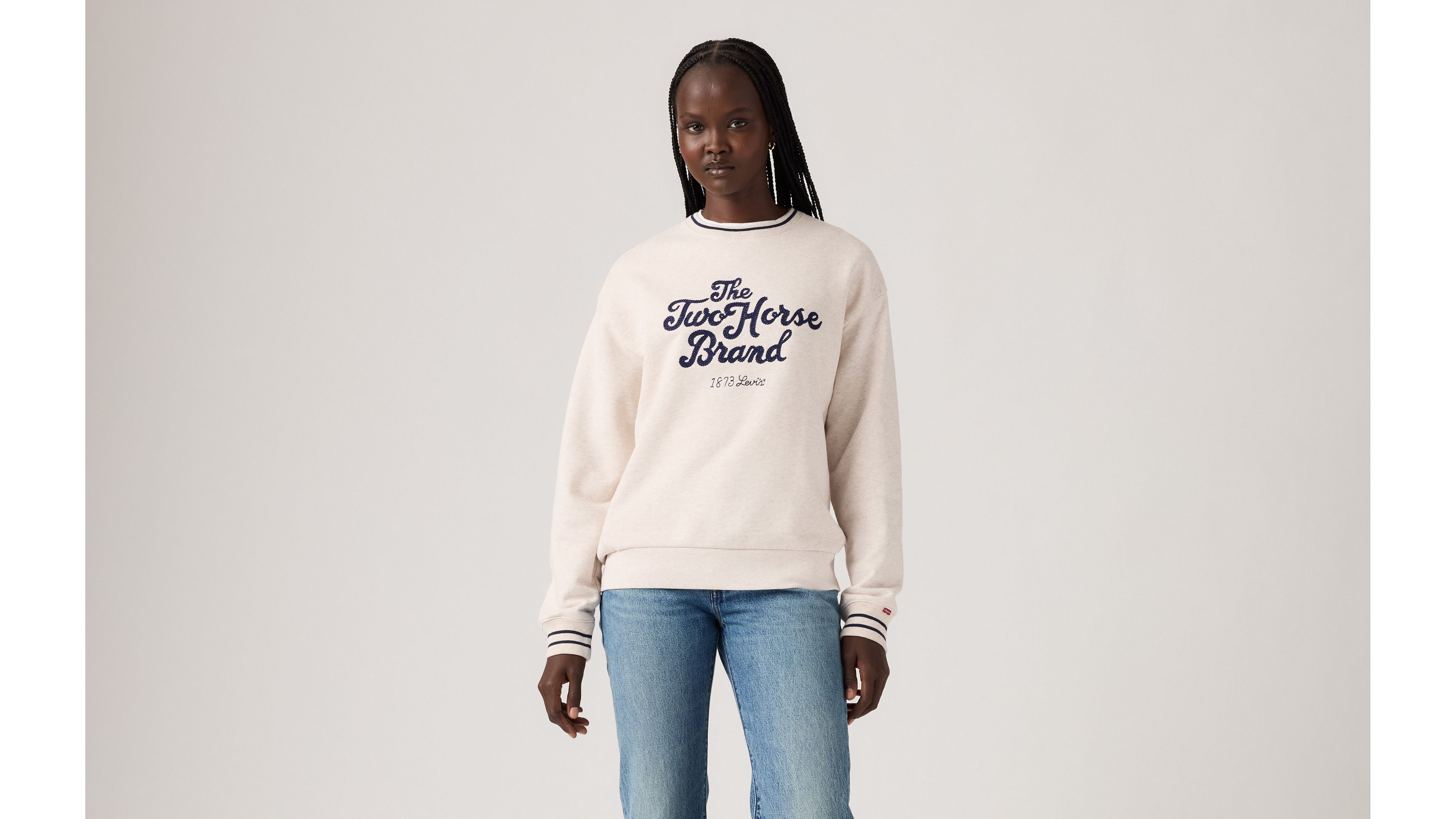トップス codegraphy  SPORTS CREW NECK Graphic Heritage Sport Crewneck Sweatshirt - White | Levi's® US