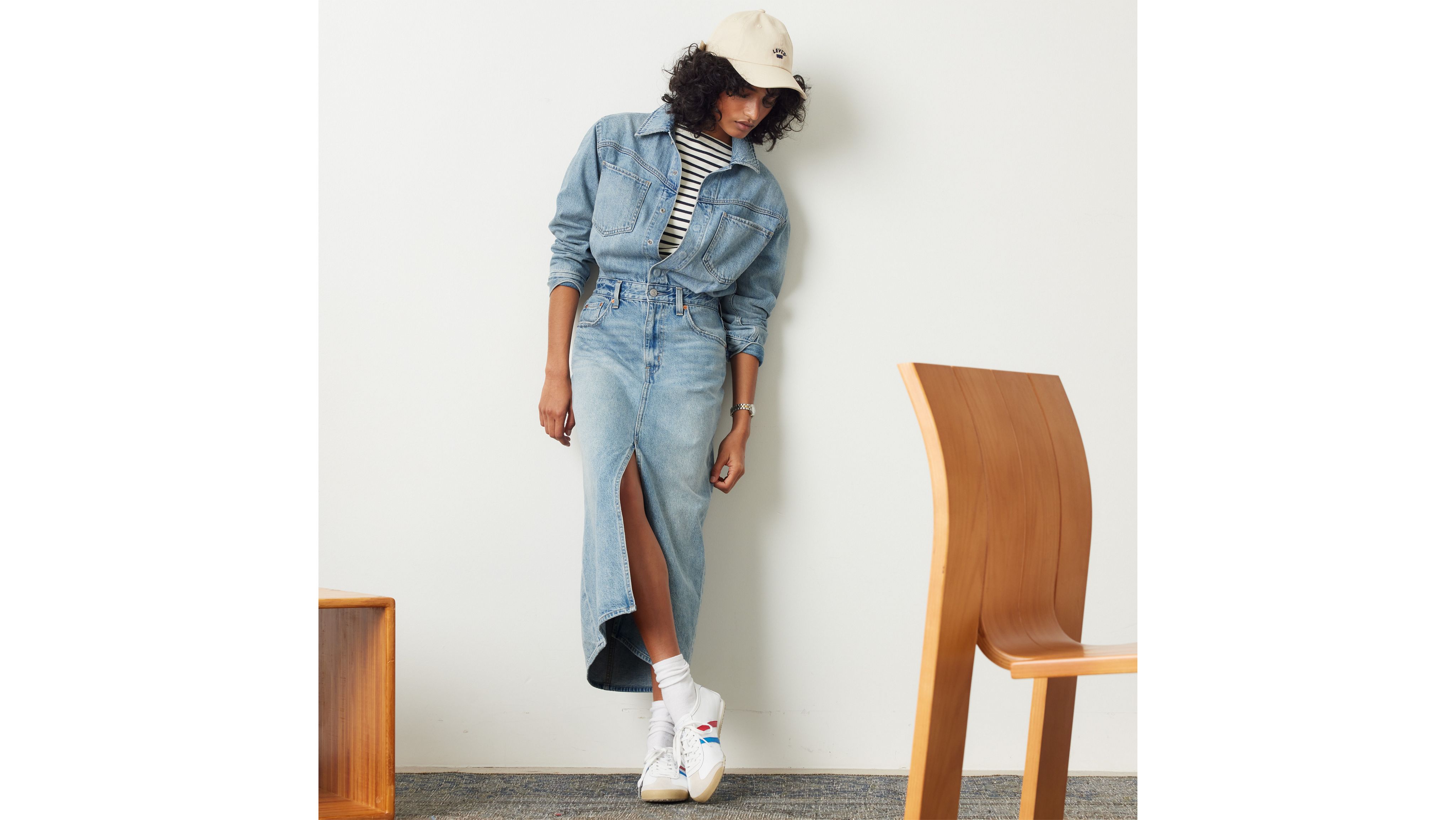 Denim Midi Shirt Dress - Medium Wash | Levi's® US