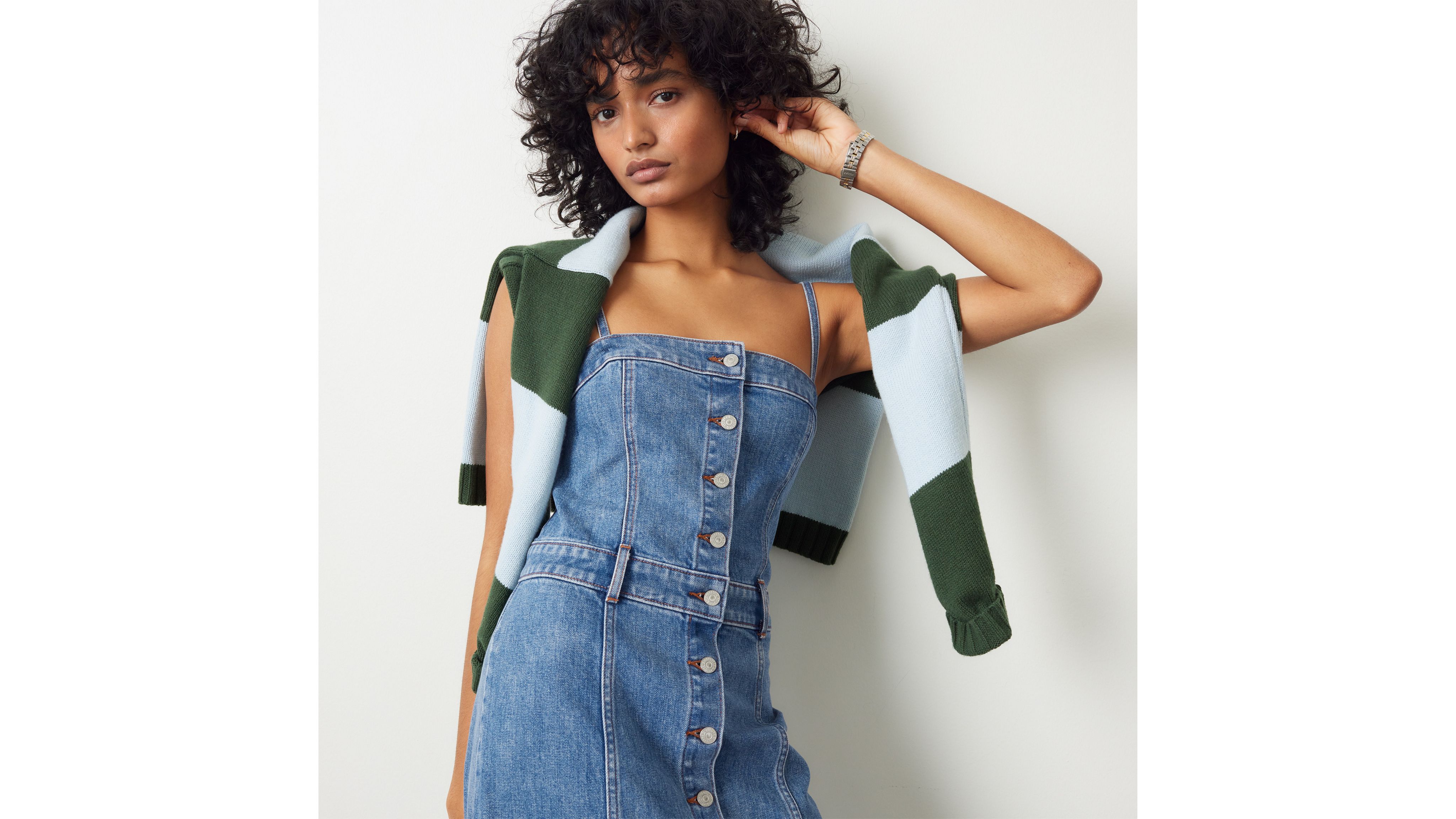 Denim Bustier Dress