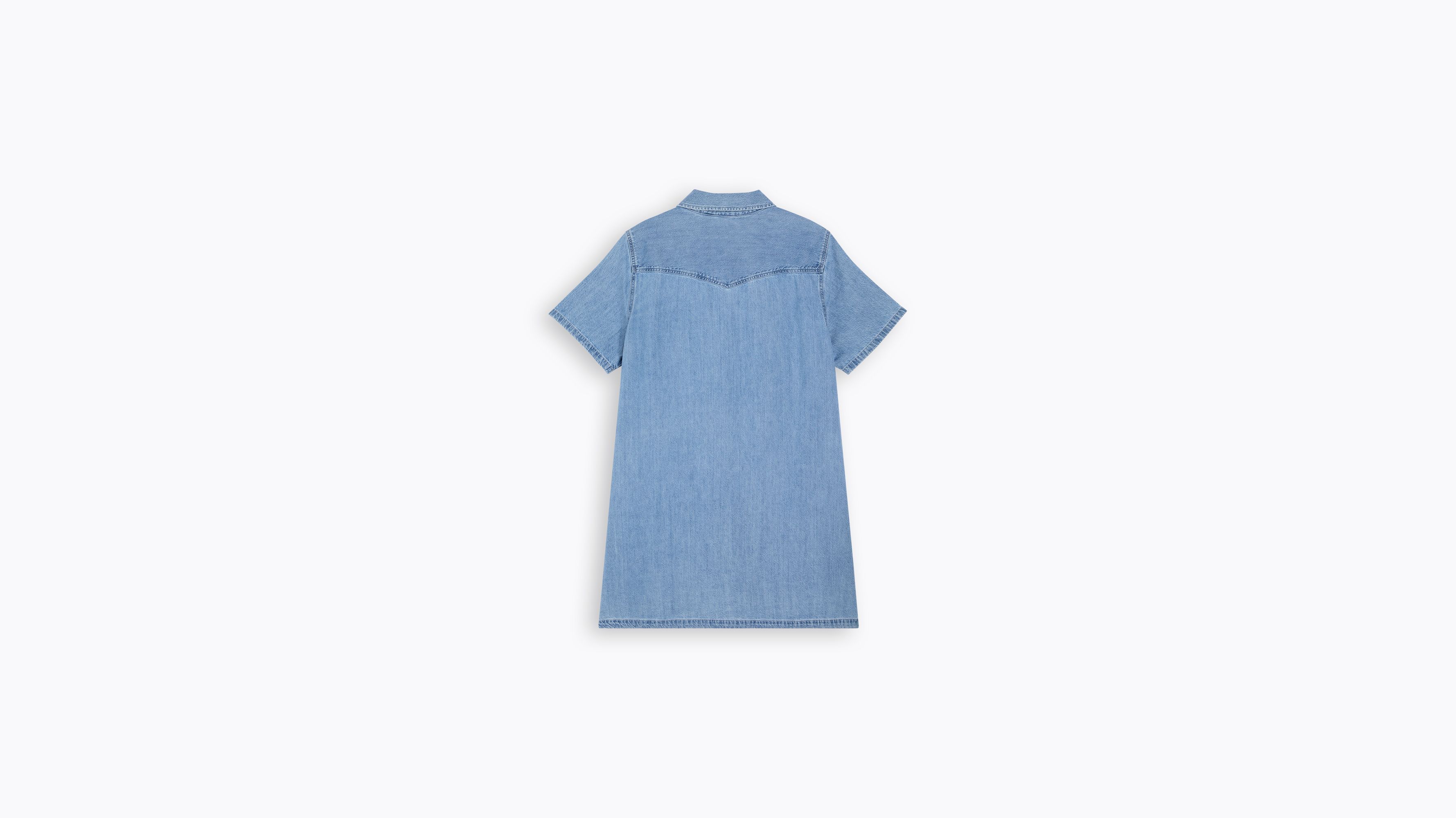 Louisa Short Sleeve Denim Dress (Plus Size) 6