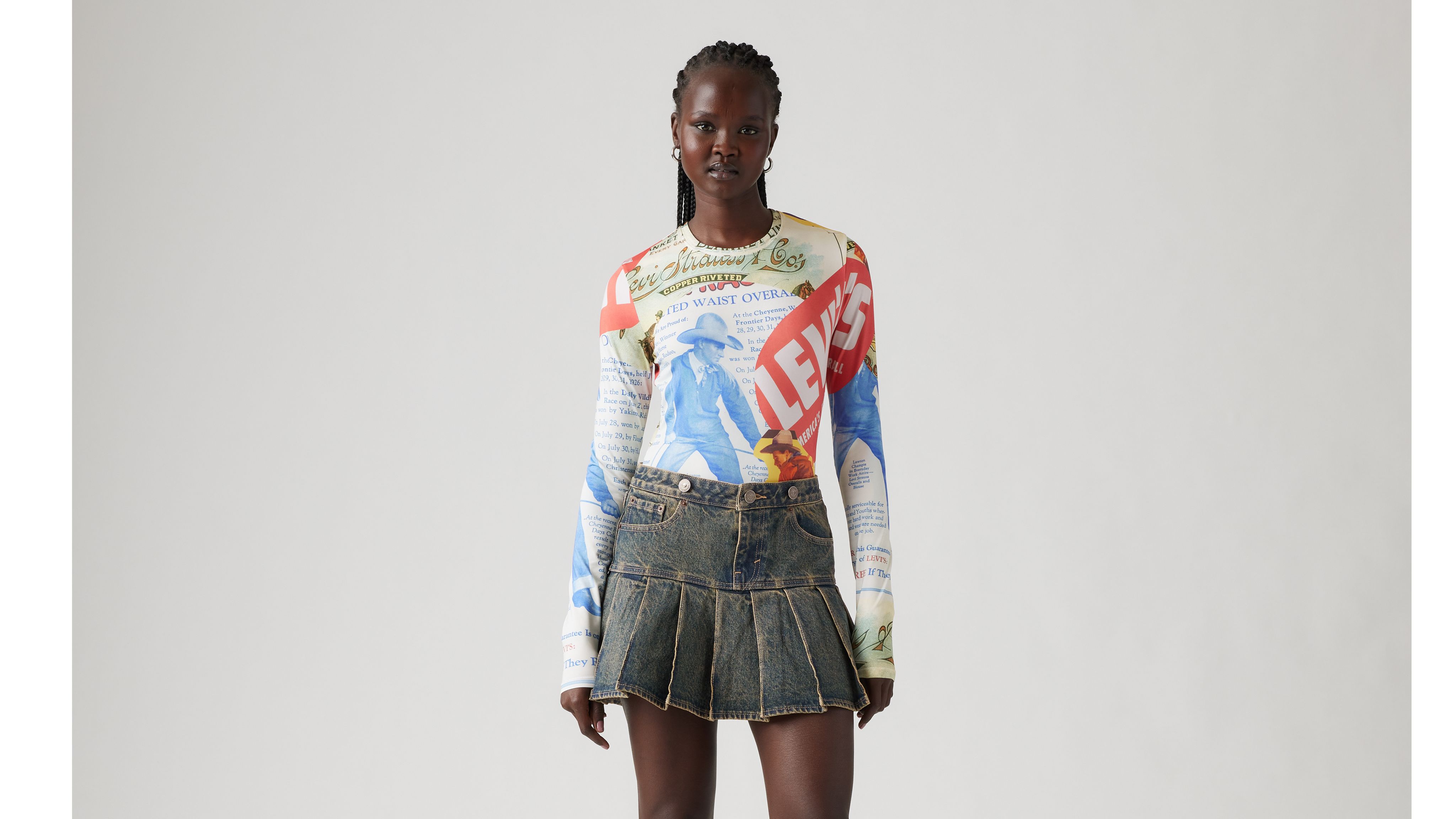 【ANDERSSON BELL】 LEVIS X ADSB SECOND SKIN TOP atb1221w Levi's® X Adsb Andersson Bell Secondskin Top - Multi-color