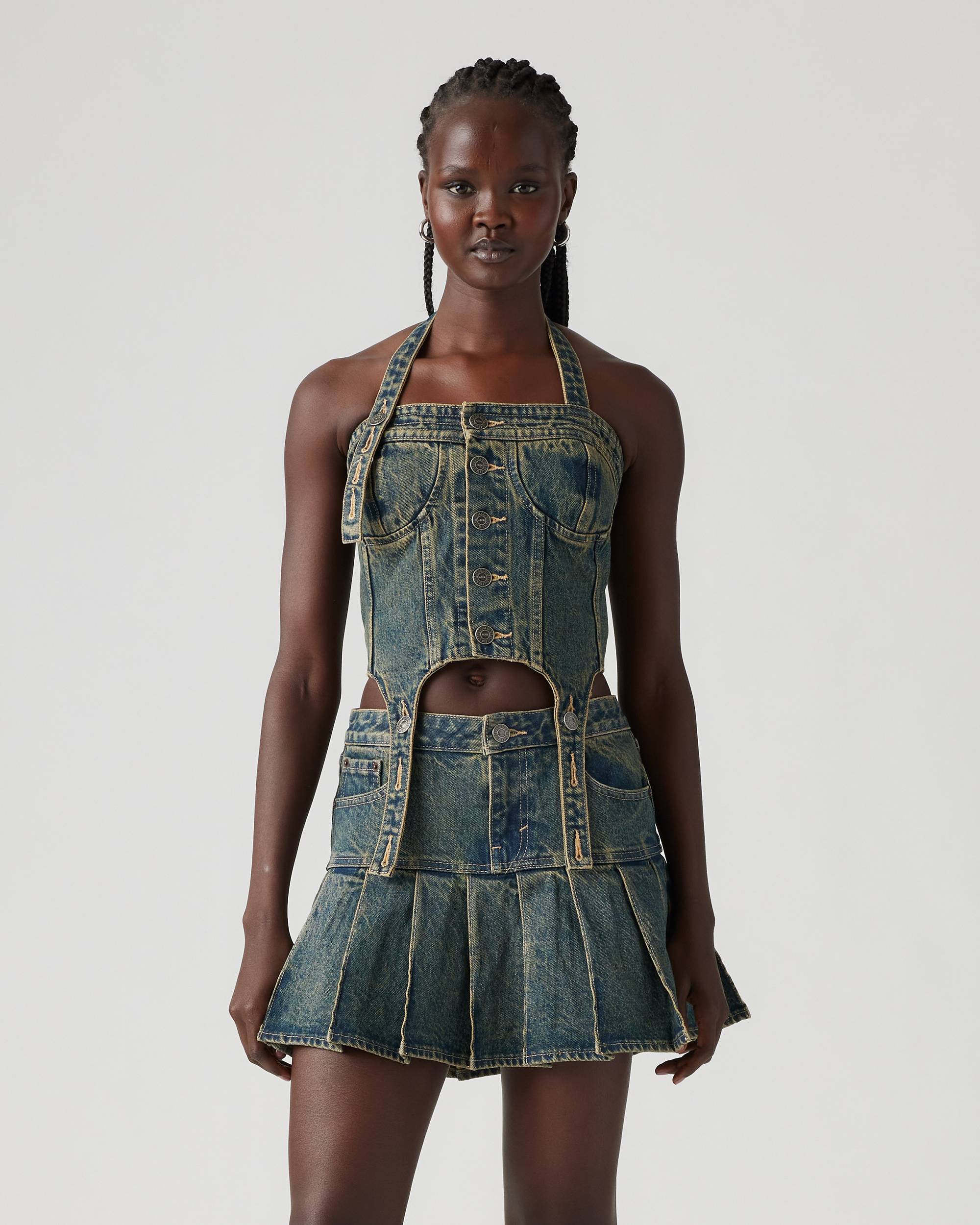 Levi's® X Adsb Andersson Bell Denim Corset - Medium Wash Levi's® X Adsb Andersson Bell Denim Corset - Medium Wash