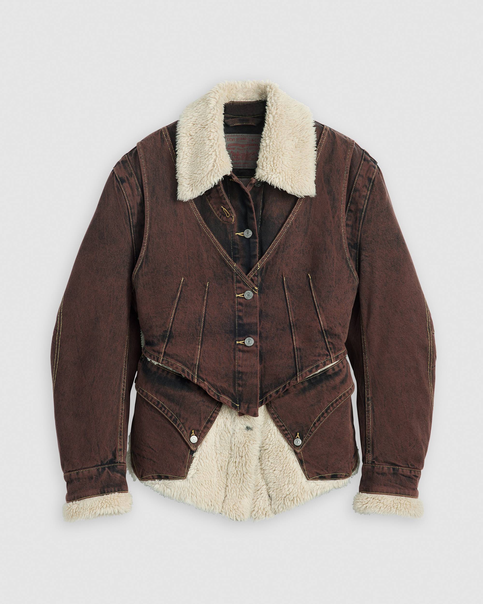 Levi's® X Kiko Kostadinov Paneled Jacket - Brown | Levi's® US Levi's® X Kiko Kostadinov Paneled Jacket - Brown | Levi's® US