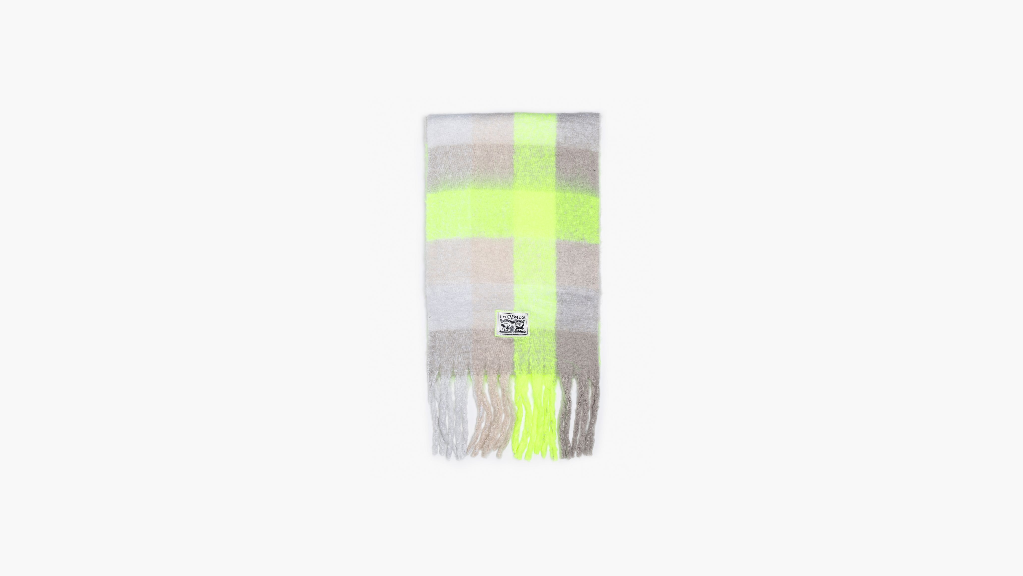 Levi's Pop Of Plaid Scarf In Green