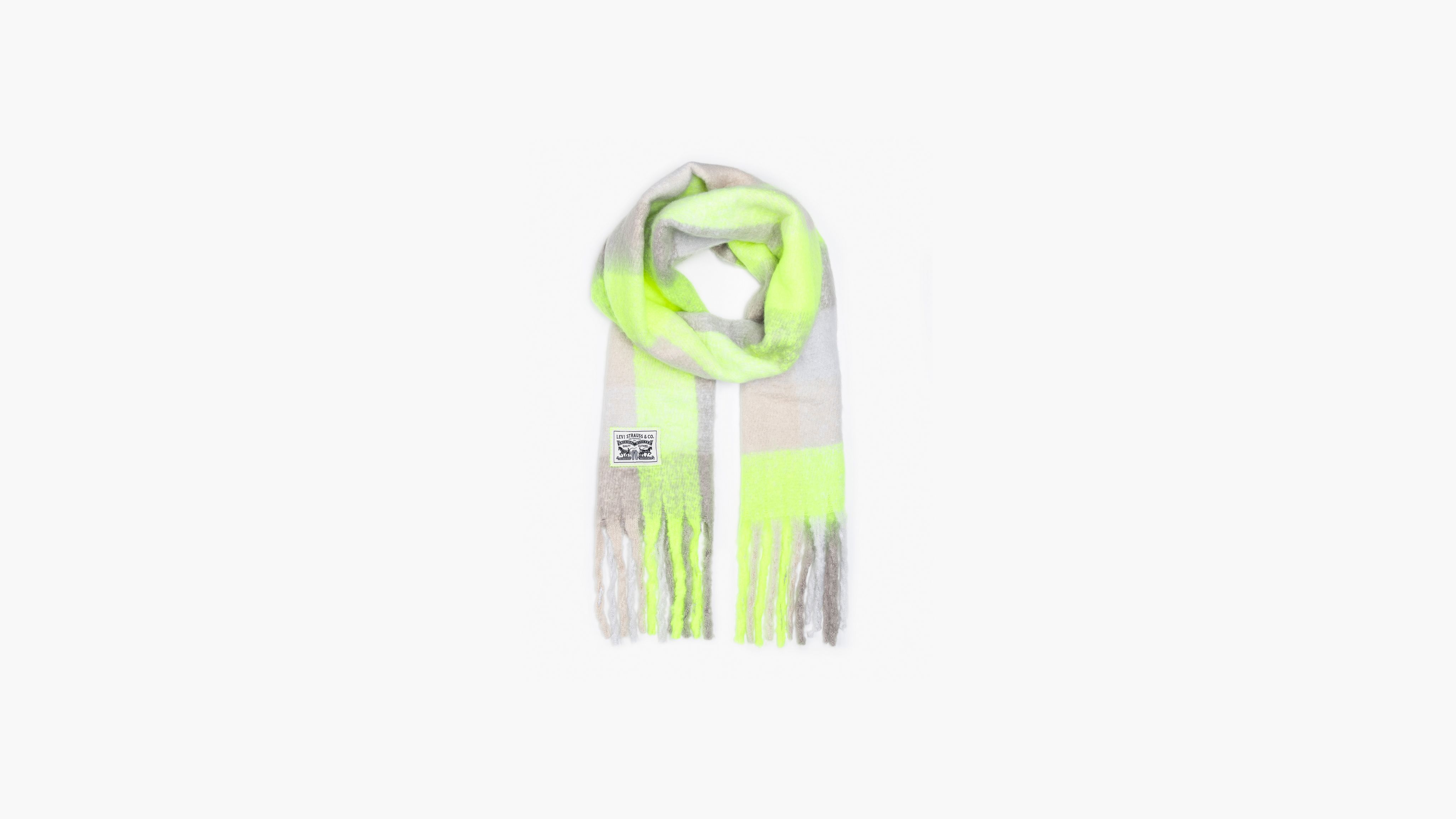 Levi's Pop Of Plaid Scarf In Green