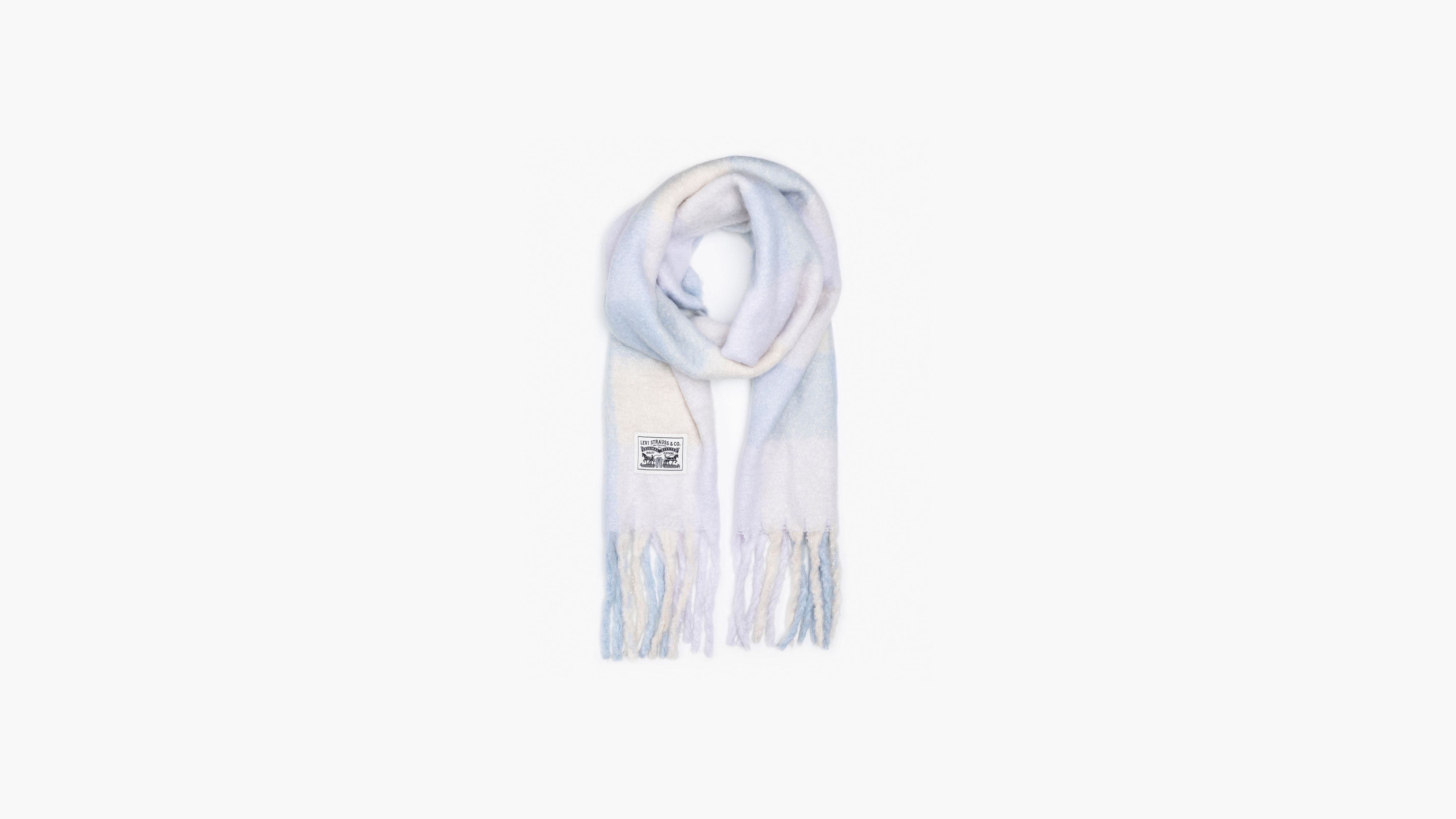 Levi's Pop Of Plaid Scarf In Dark Purple