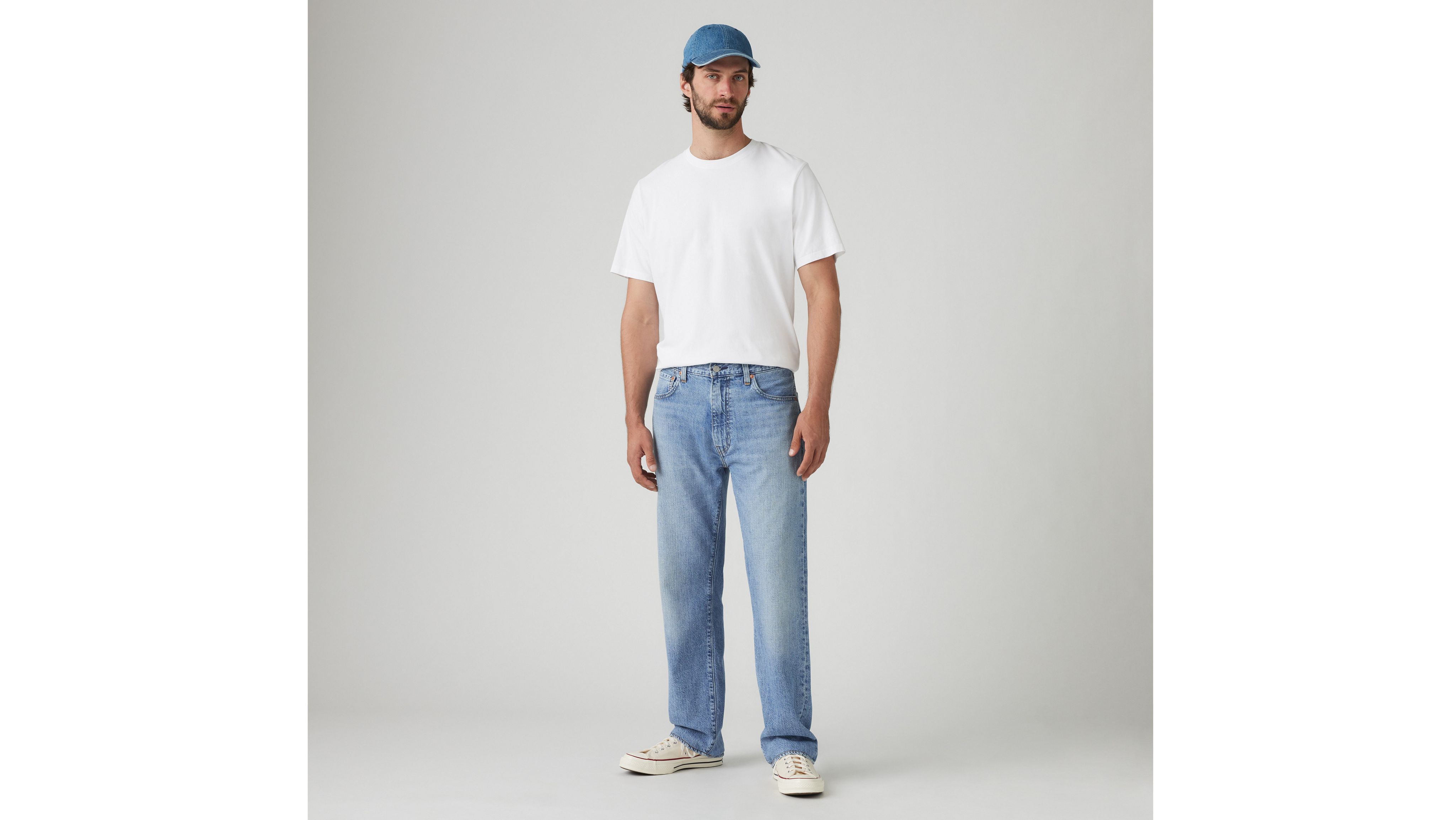 LEVI'S 555 RELAXED STRAIGHT LIGHTWEIGHT LINEN+ DENIM JEANS 