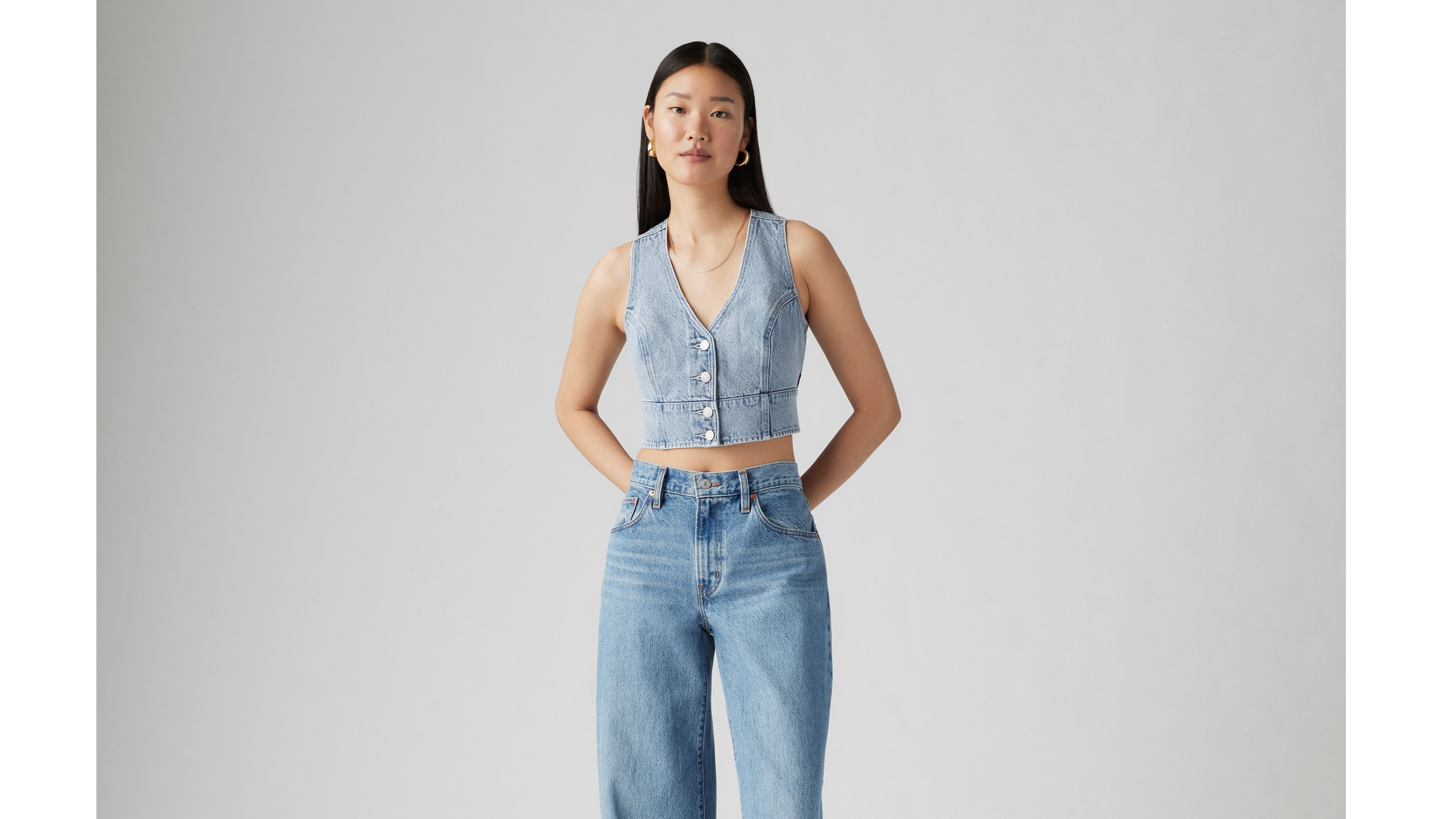 Mona Denim Corset Top