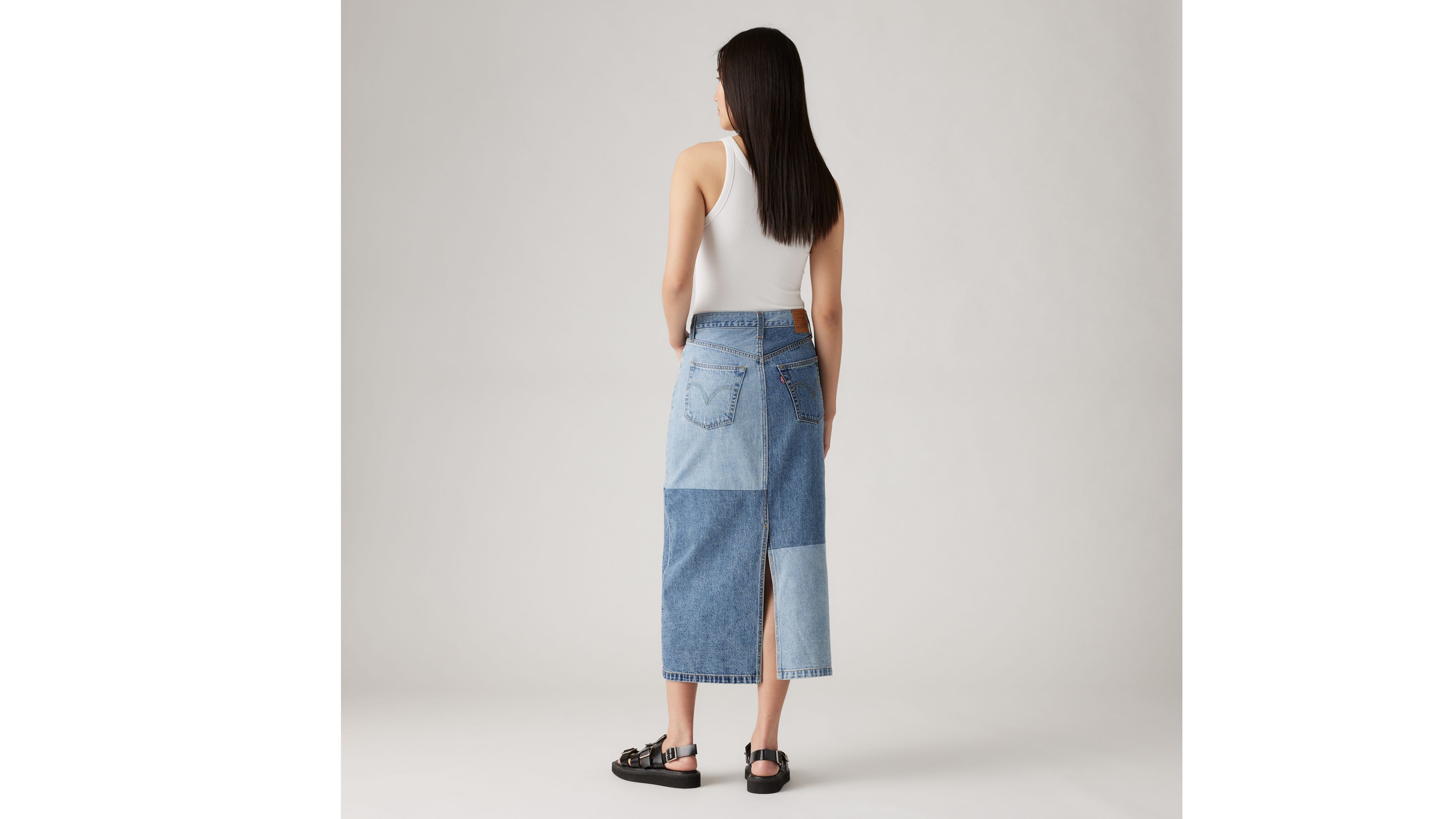 LEVI'S BUTTON MIDI SKIRT 
