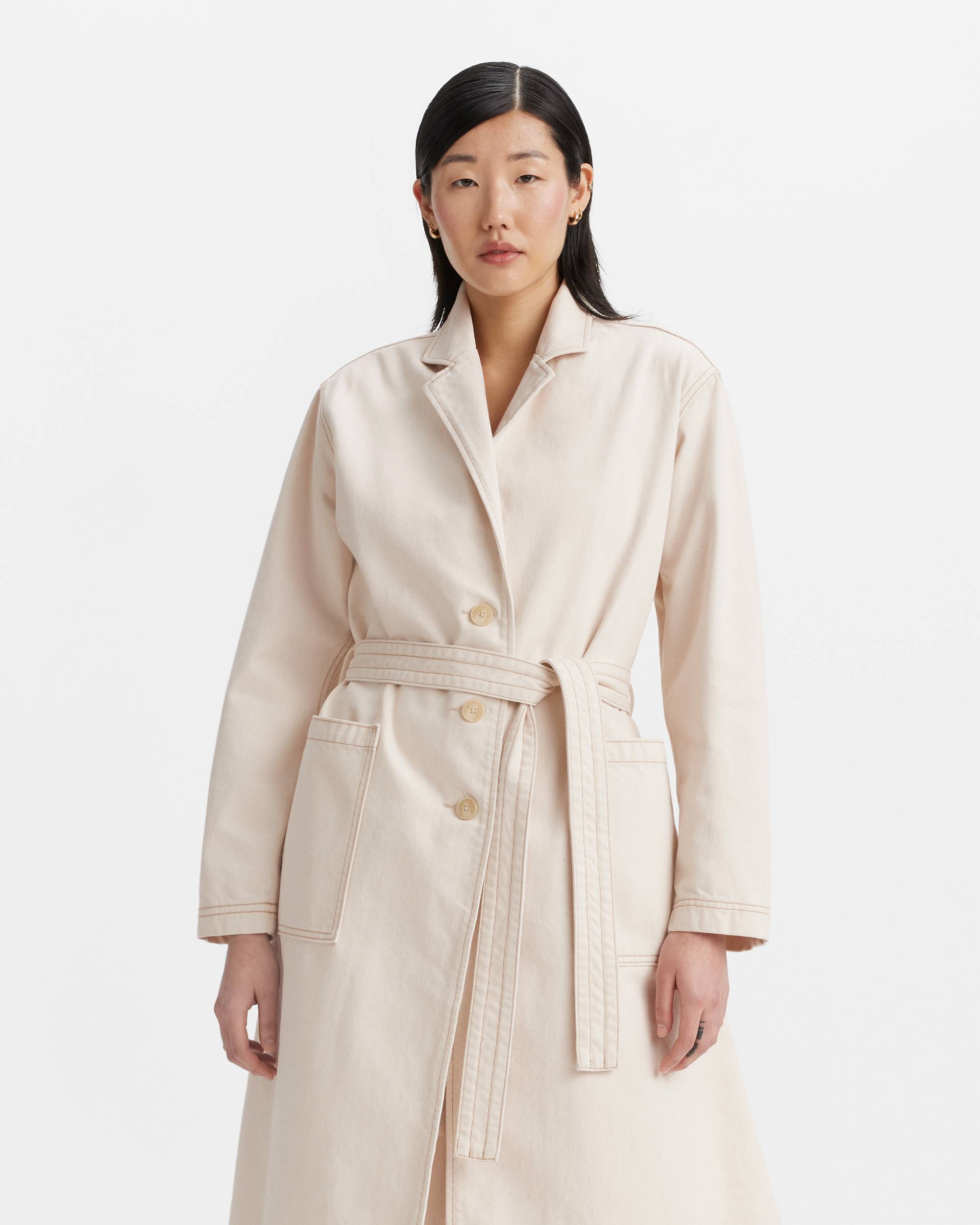 Japanese Denim Surplus Trench Coat - White | Levi's® US Japanese Denim Surplus Trench Coat - White | Levi's® US