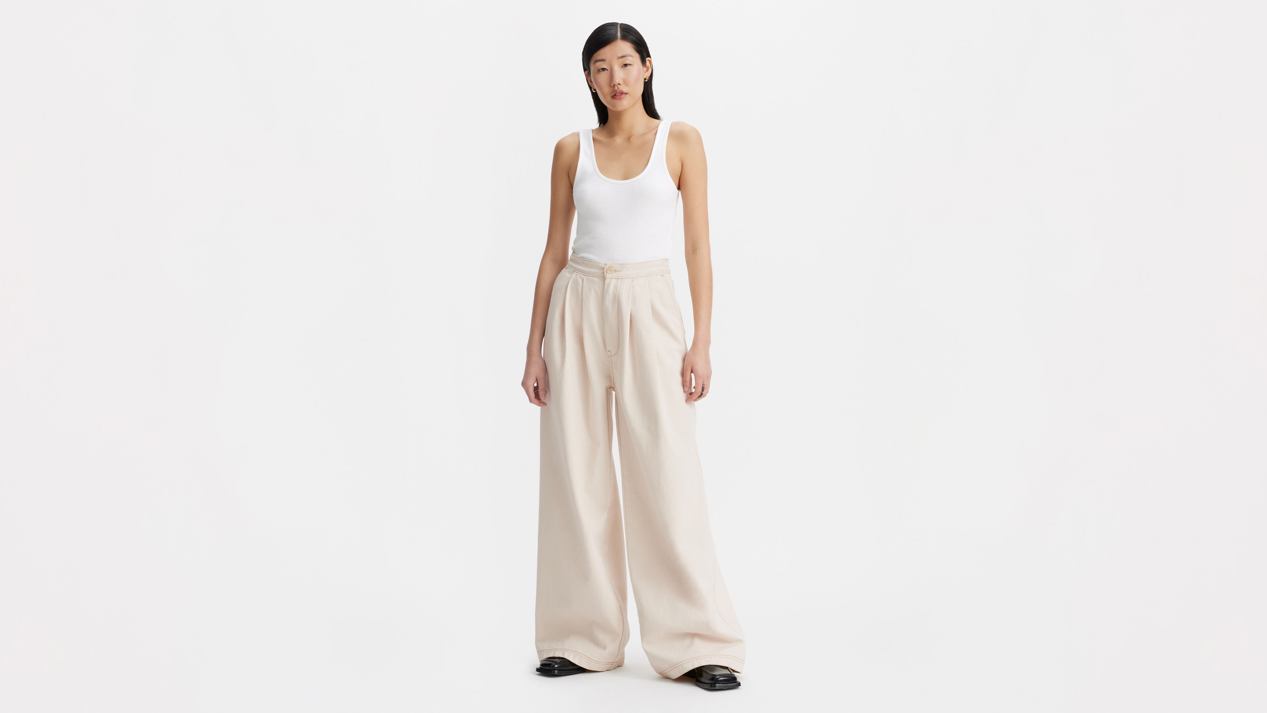 Japanese Denim Pleated Trousers