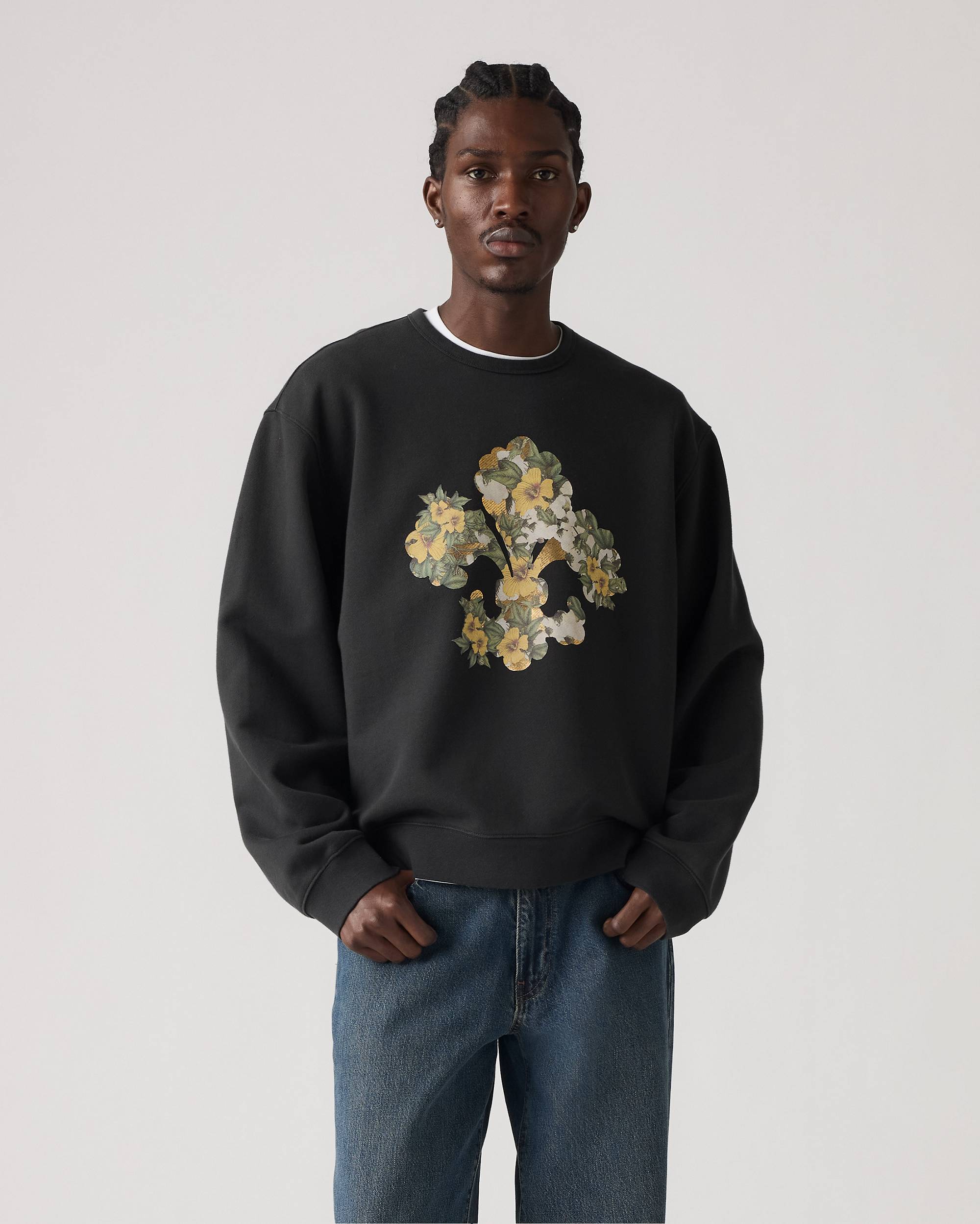 Levi's® X Denim Tears Crewneck Sweatshirt - Black | Levi's® US Levi's® X Denim Tears Crewneck Sweatshirt - Black | Levi's® US