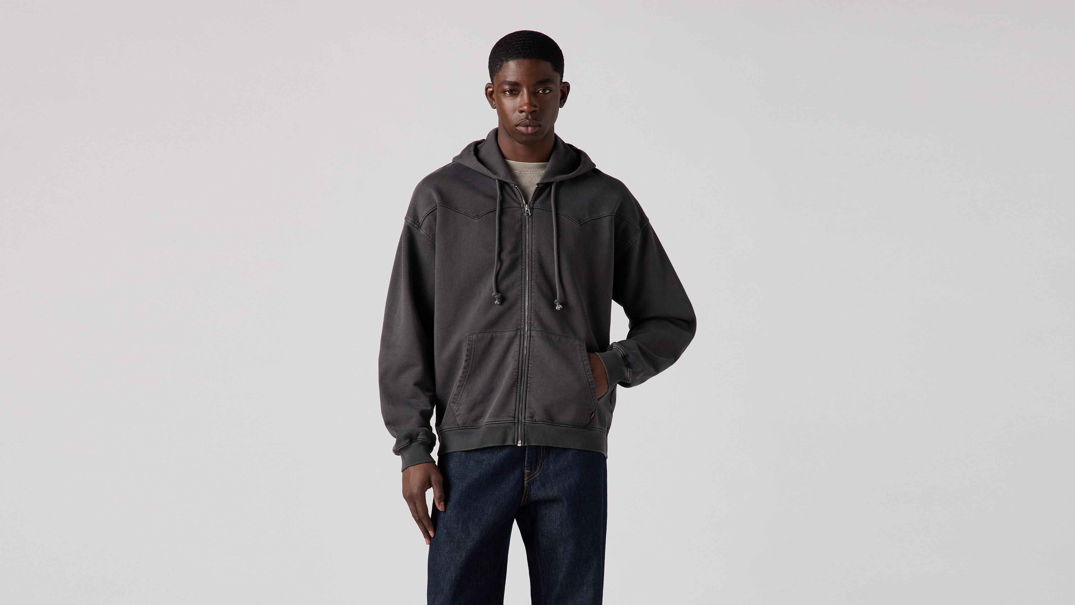 Lowell Western Full Zip Sweatshirt - Black | Levi's® GB