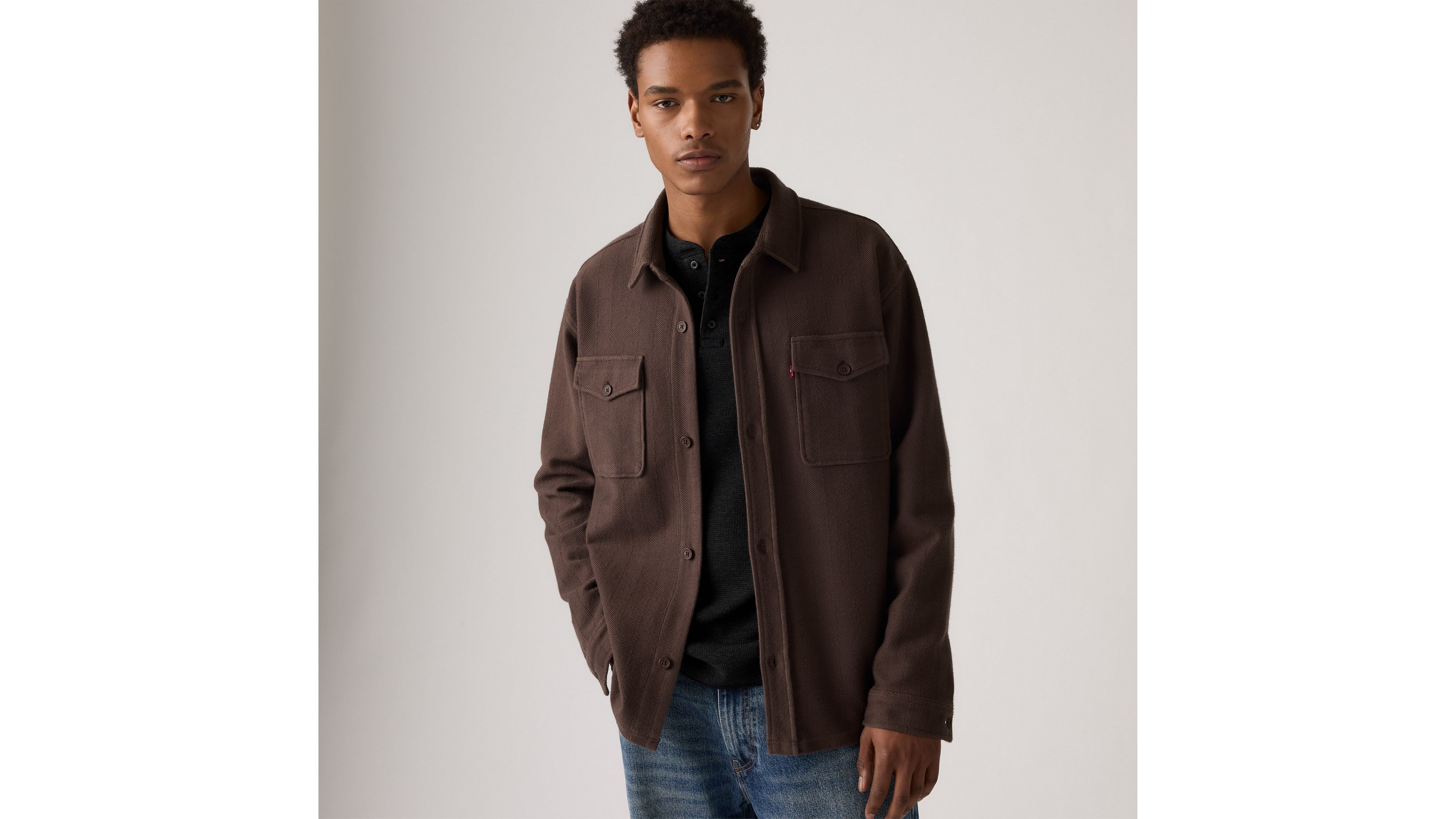 Levi's Bayview Soft Worker Sweatshirt In Brown