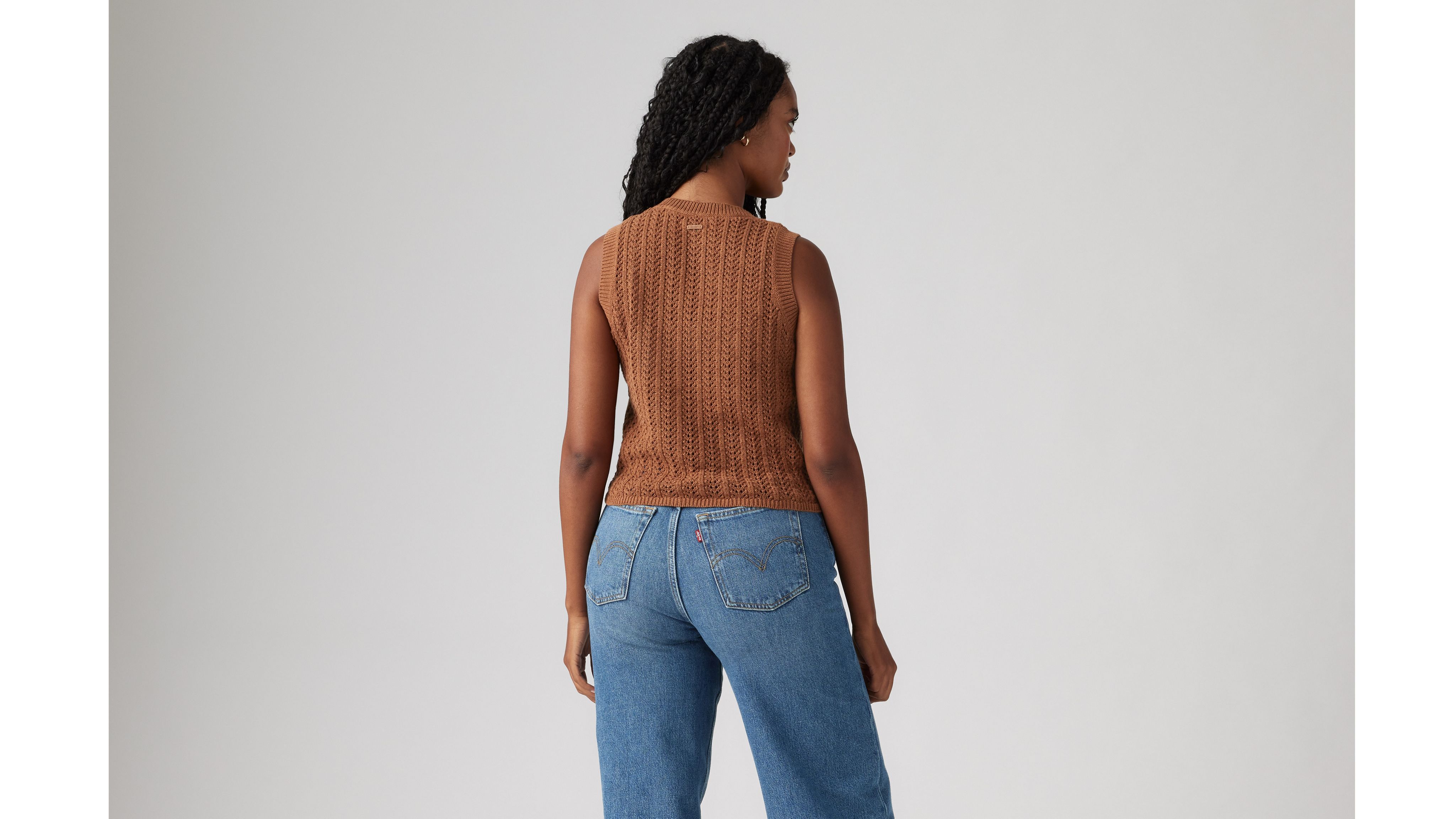 Levi's Sunrise Cotton Linen Crochet Tank Top