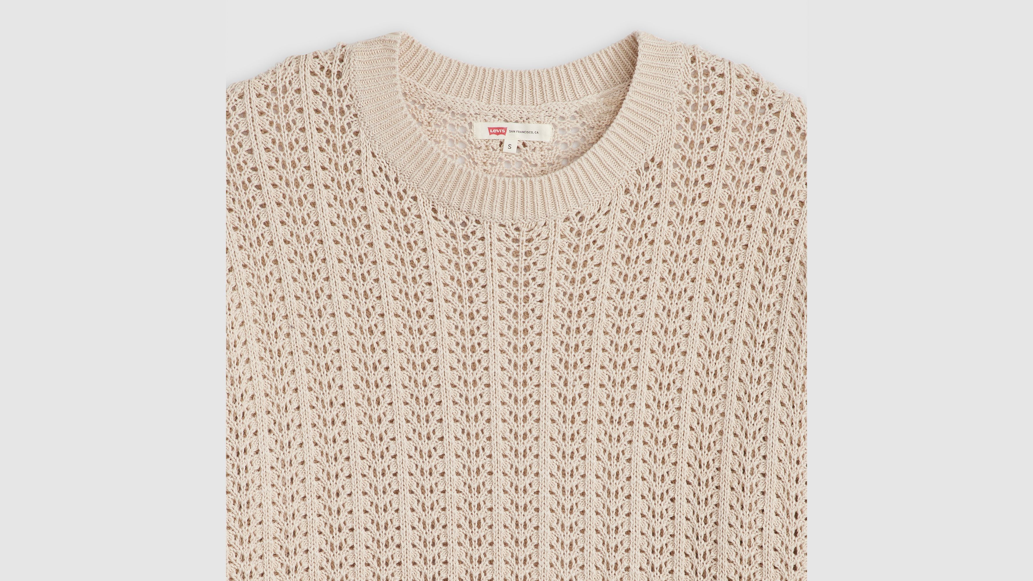 Sunrise Cotton Linen Crochet Sweater