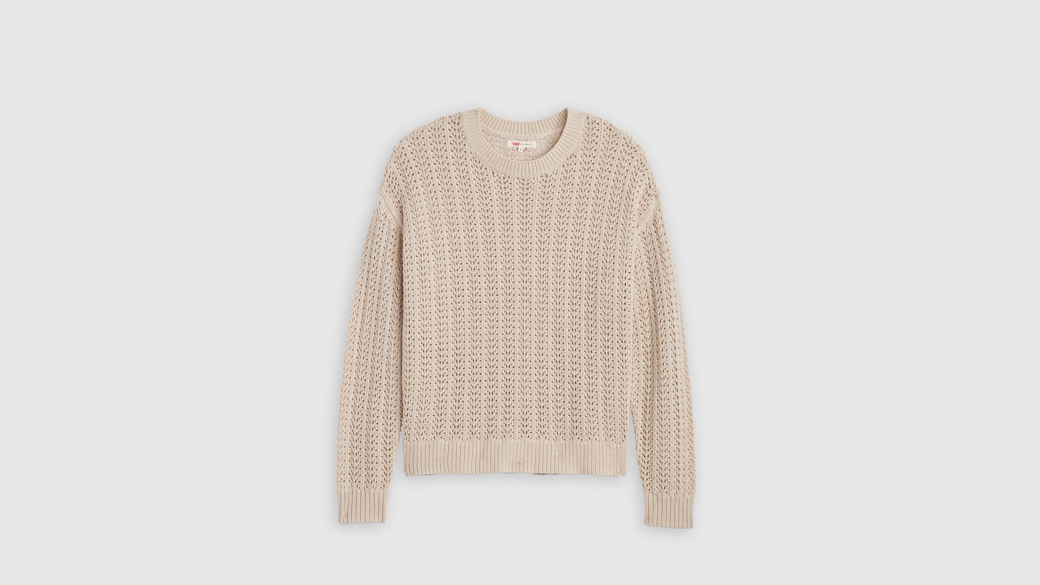 Sunrise Cotton Linen Crochet Sweater