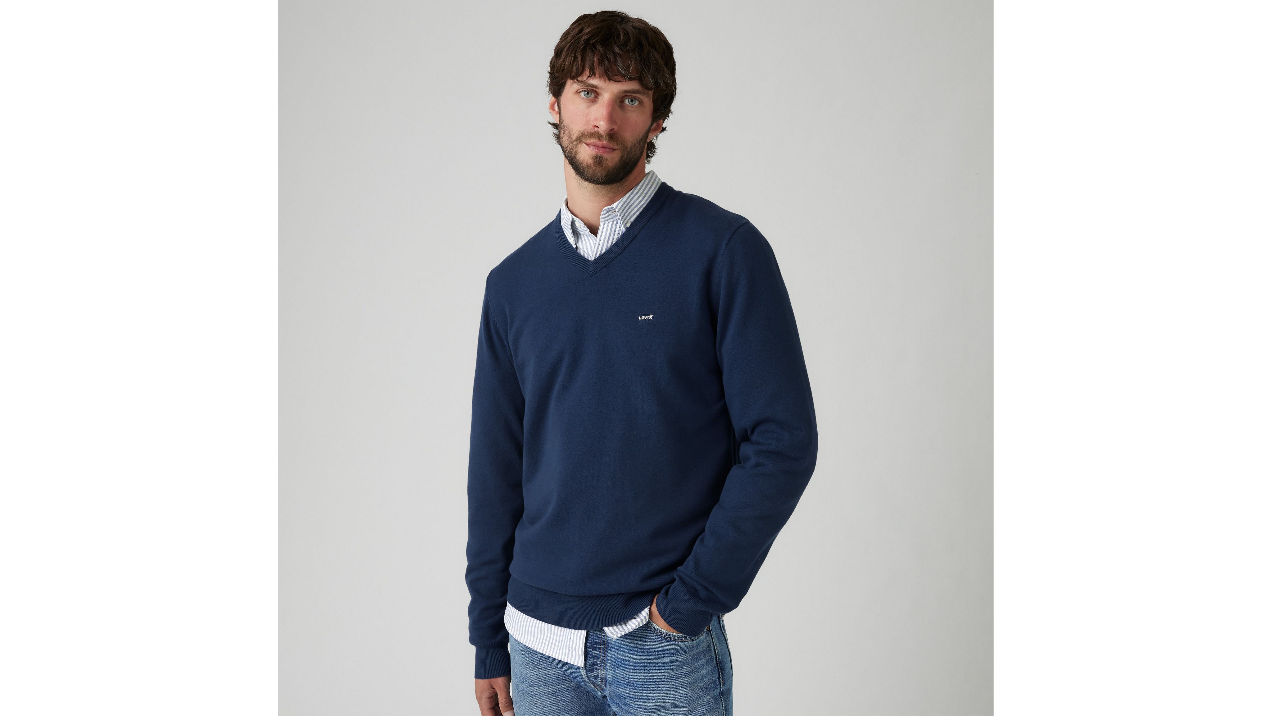 V-Neck Housemark Sweater 1