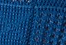 Crochet Check Indigo - Blue - Open Collar Sweater Polo