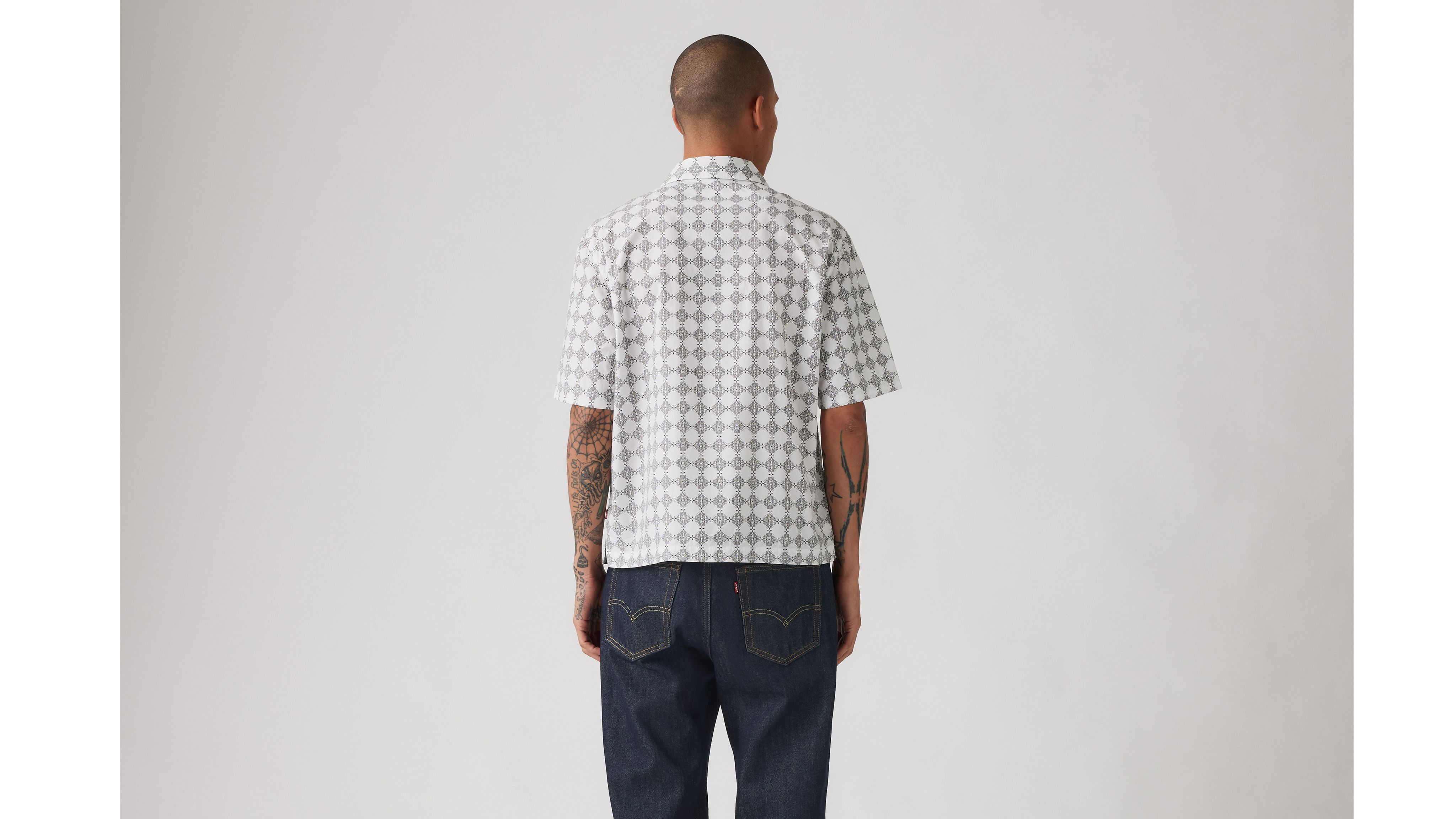 Levi's Short-sleeve Townes Boxy Shirt In Reflect Geo Phantom