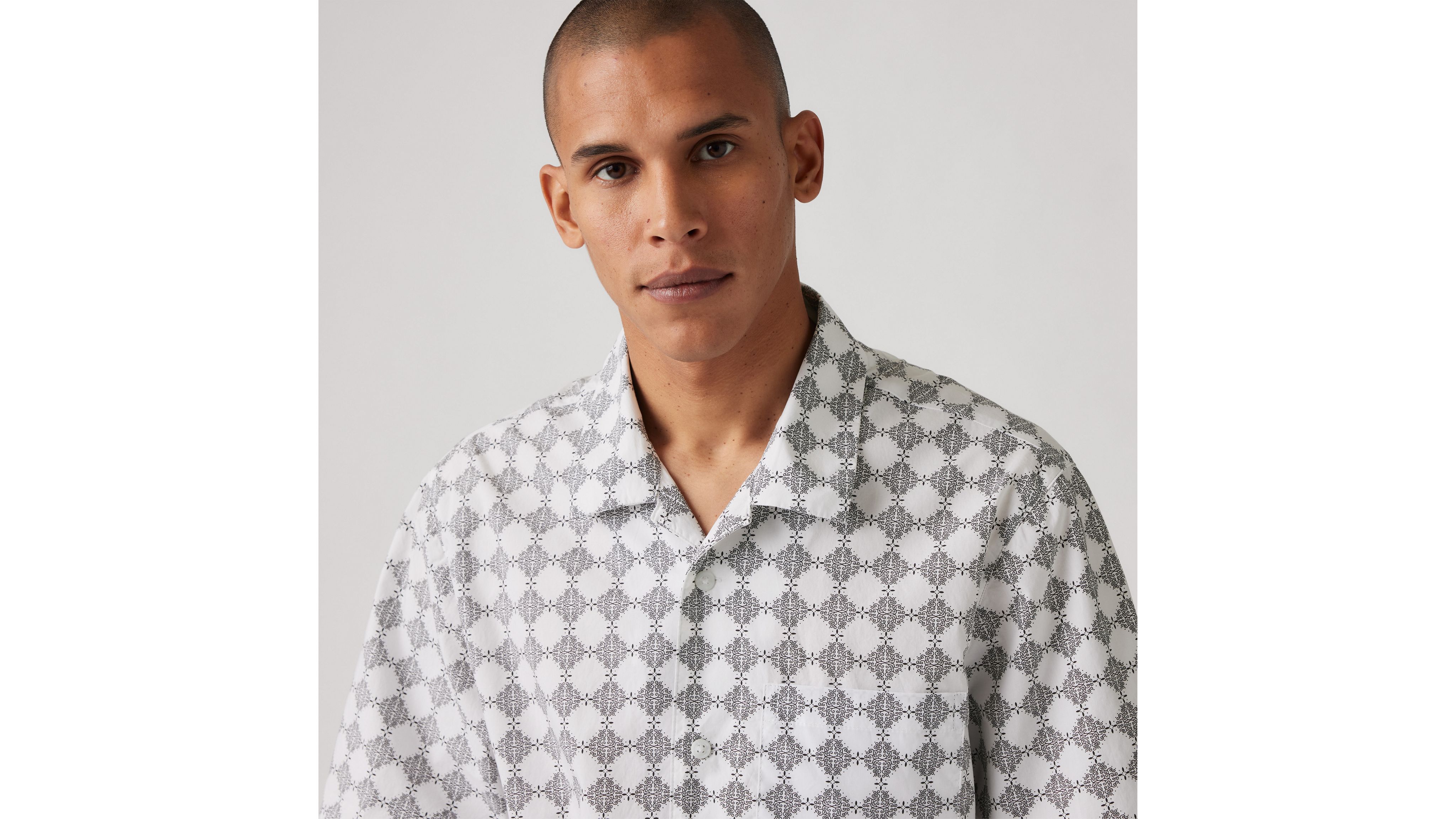 Levi's Short-sleeve Townes Boxy Shirt In Reflect Geo Phantom