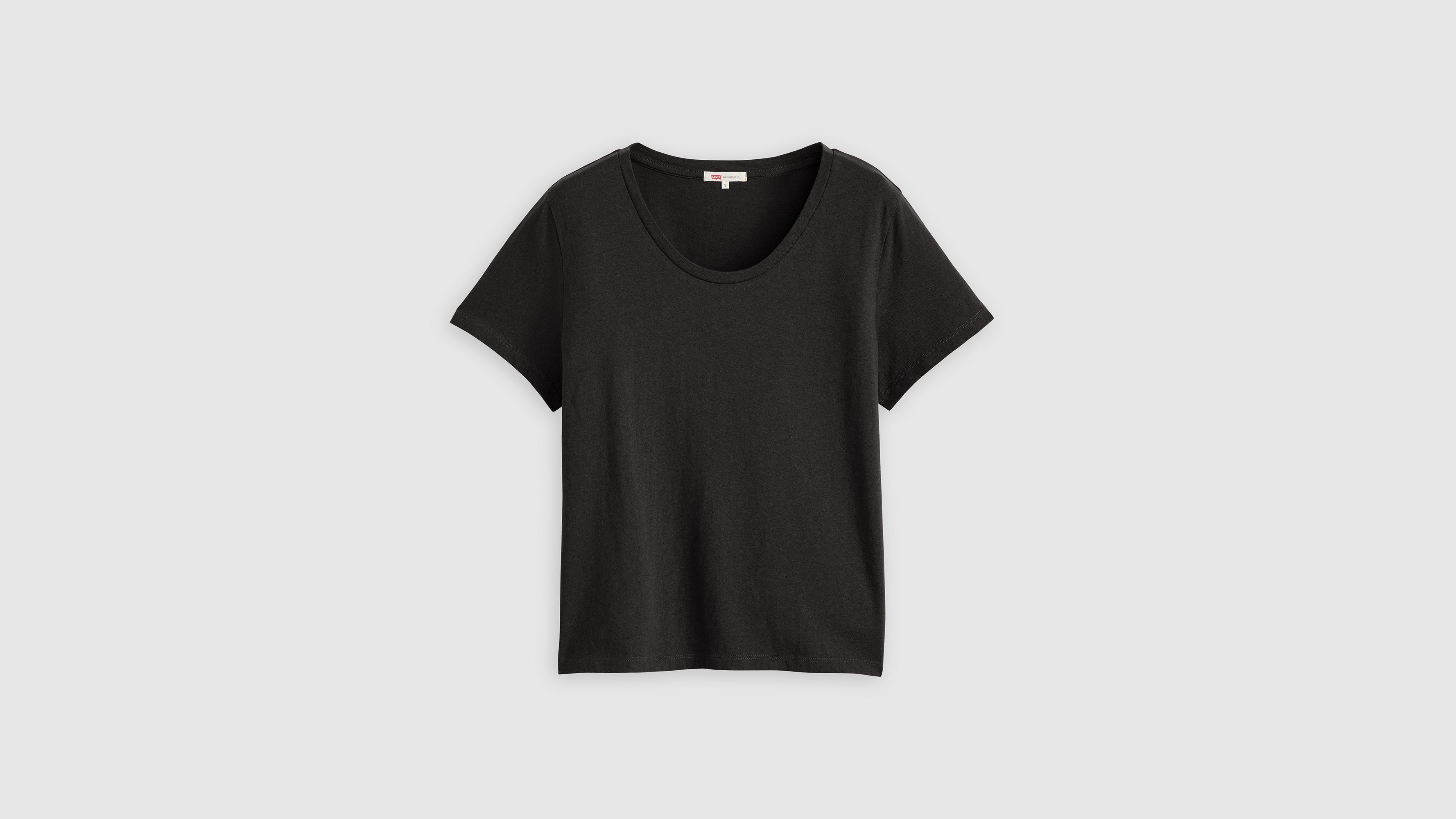 Levi's Bridget Cotton Linen Short Sleeve T-shirt In Anthracite Night