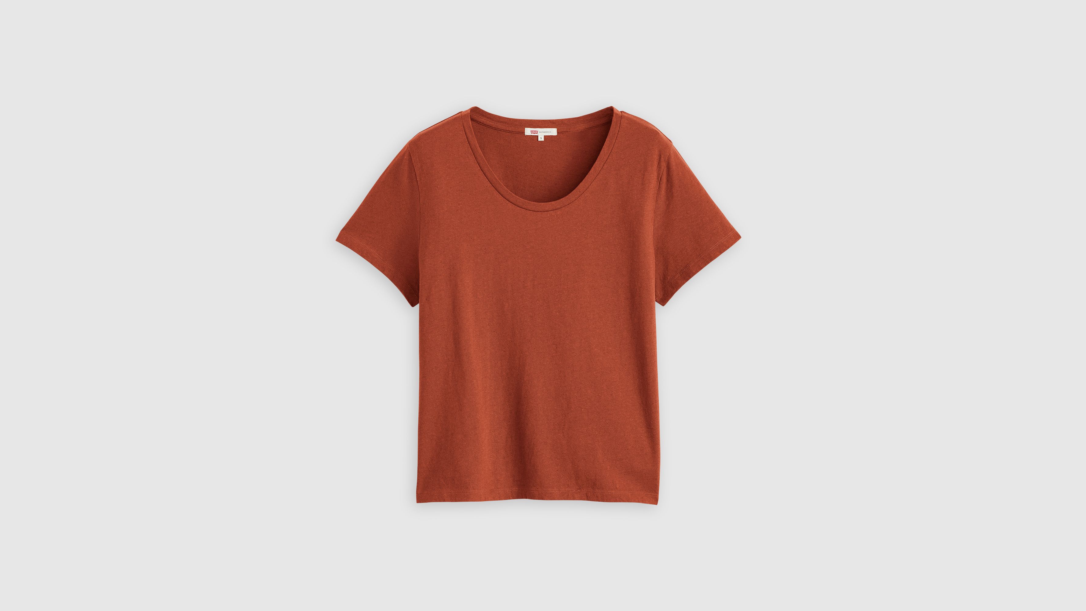 Levi's Bridget Cotton Linen Short Sleeve T-shirt In Picante