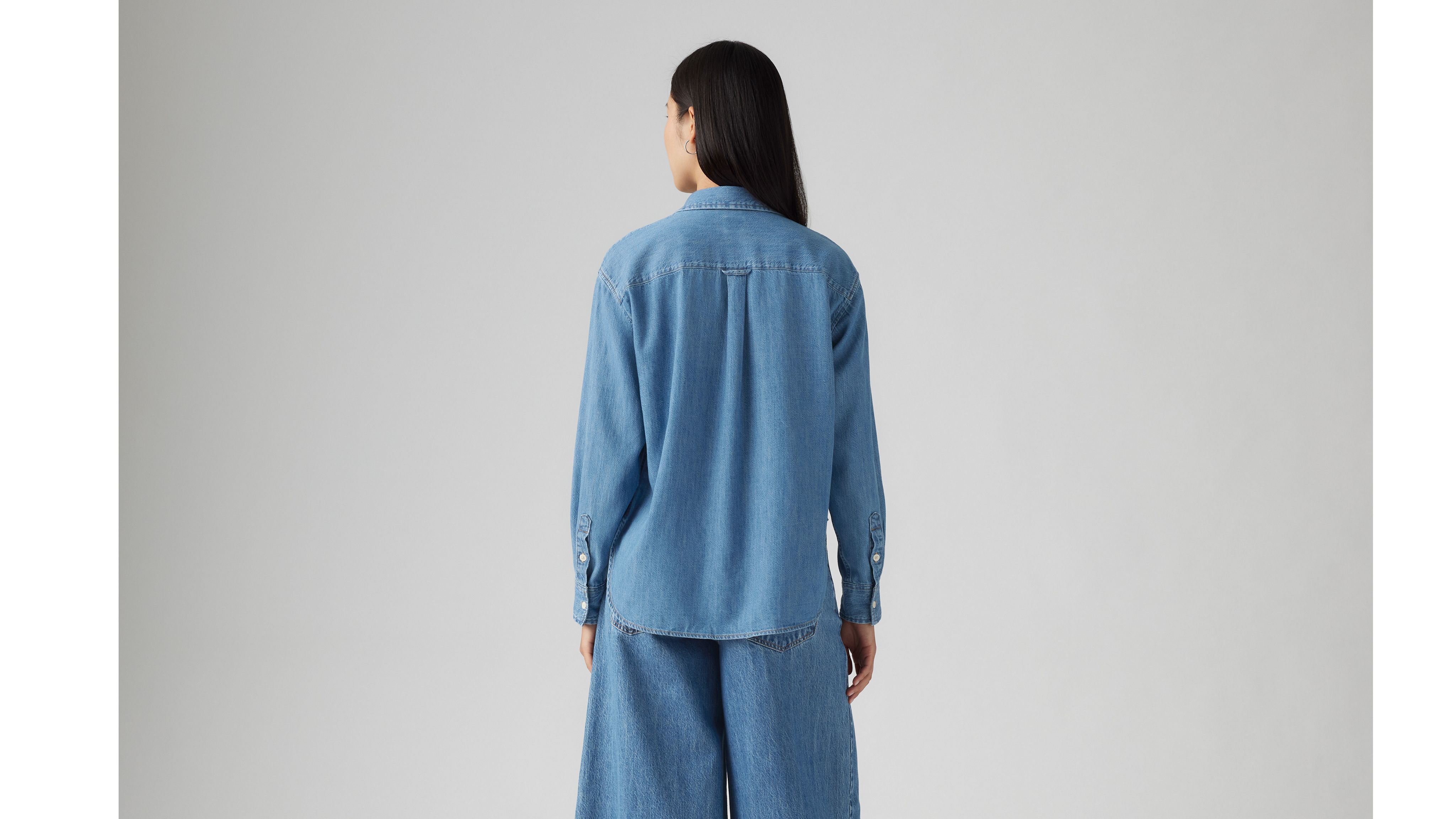 Harlie Boyfriend Linen+ Denim Shirt - Medium Wash | Levi's® US