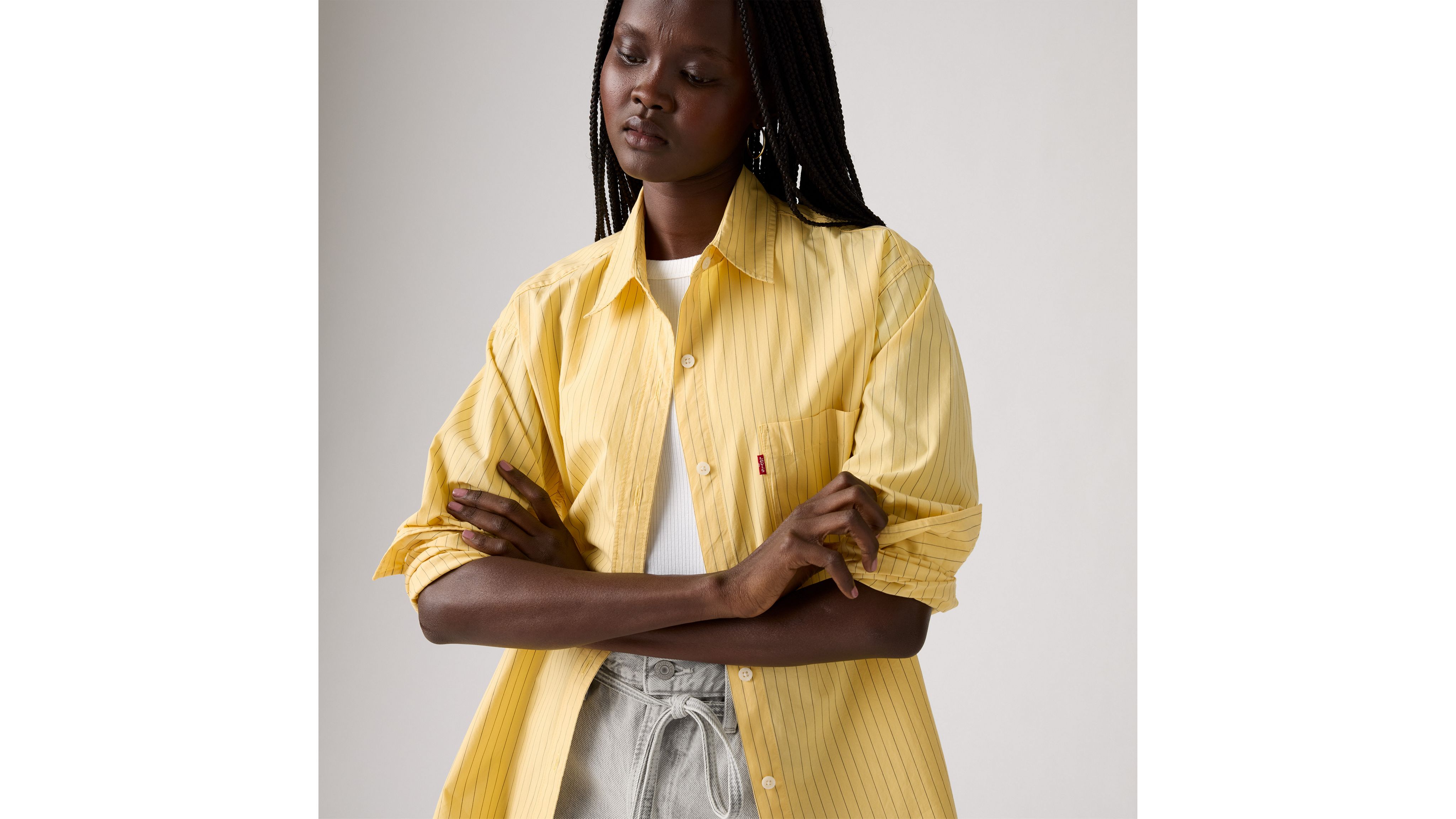Harlie Boyfriend Linen+ Denim Shirt