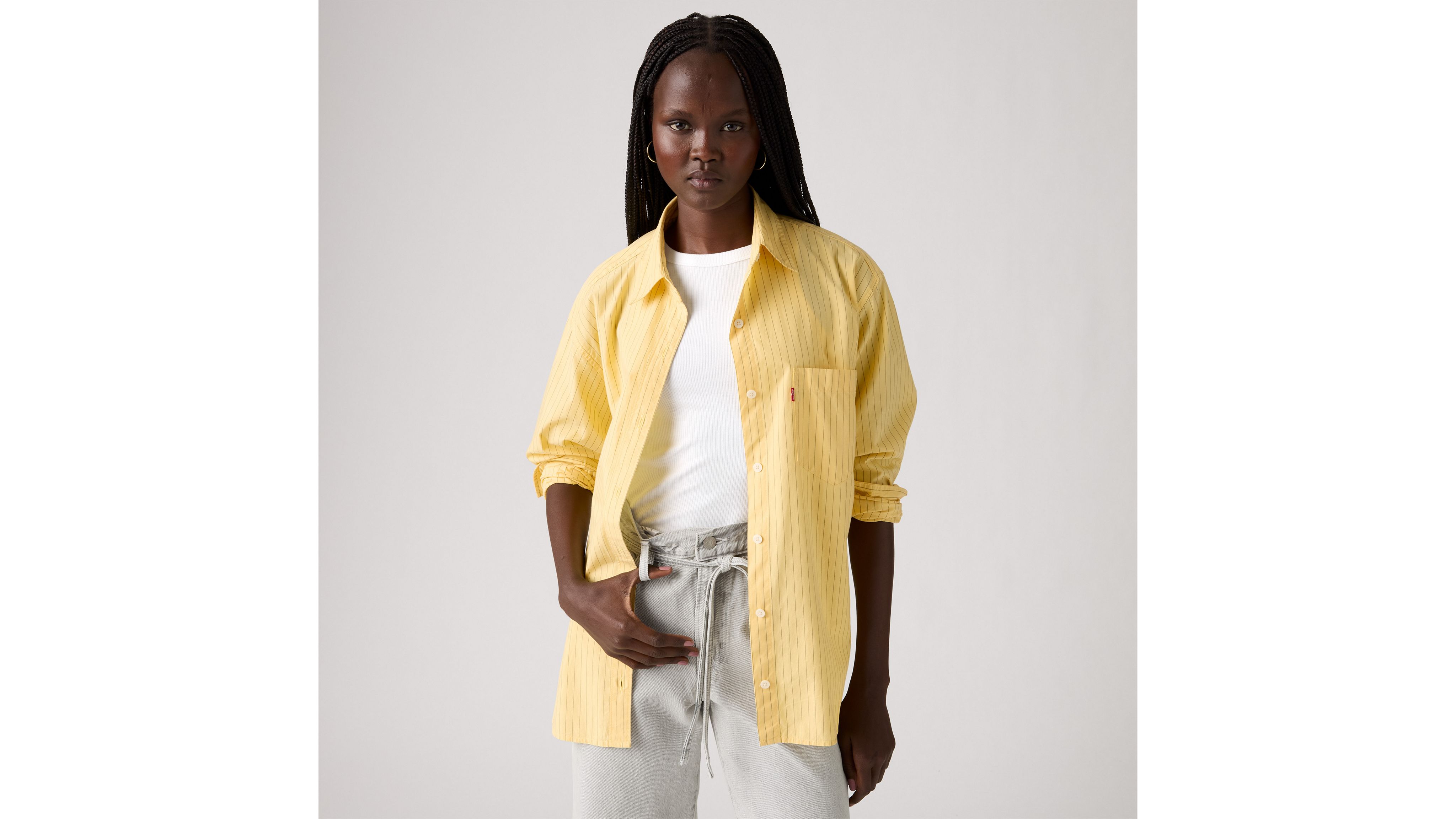 Harlie Boyfriend Linen+ Denim Shirt