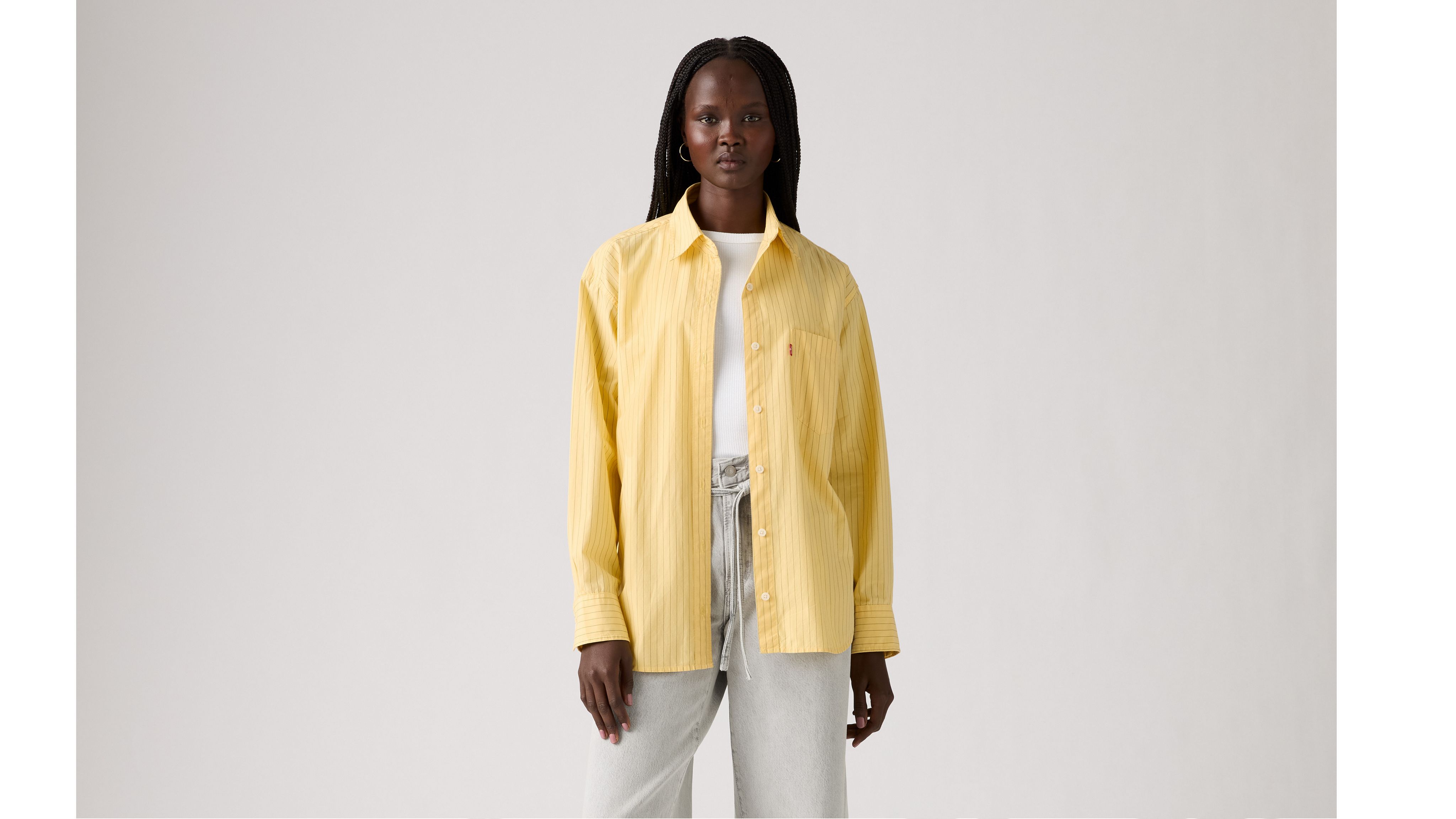Harlie Boyfriend Linen+ Denim Shirt