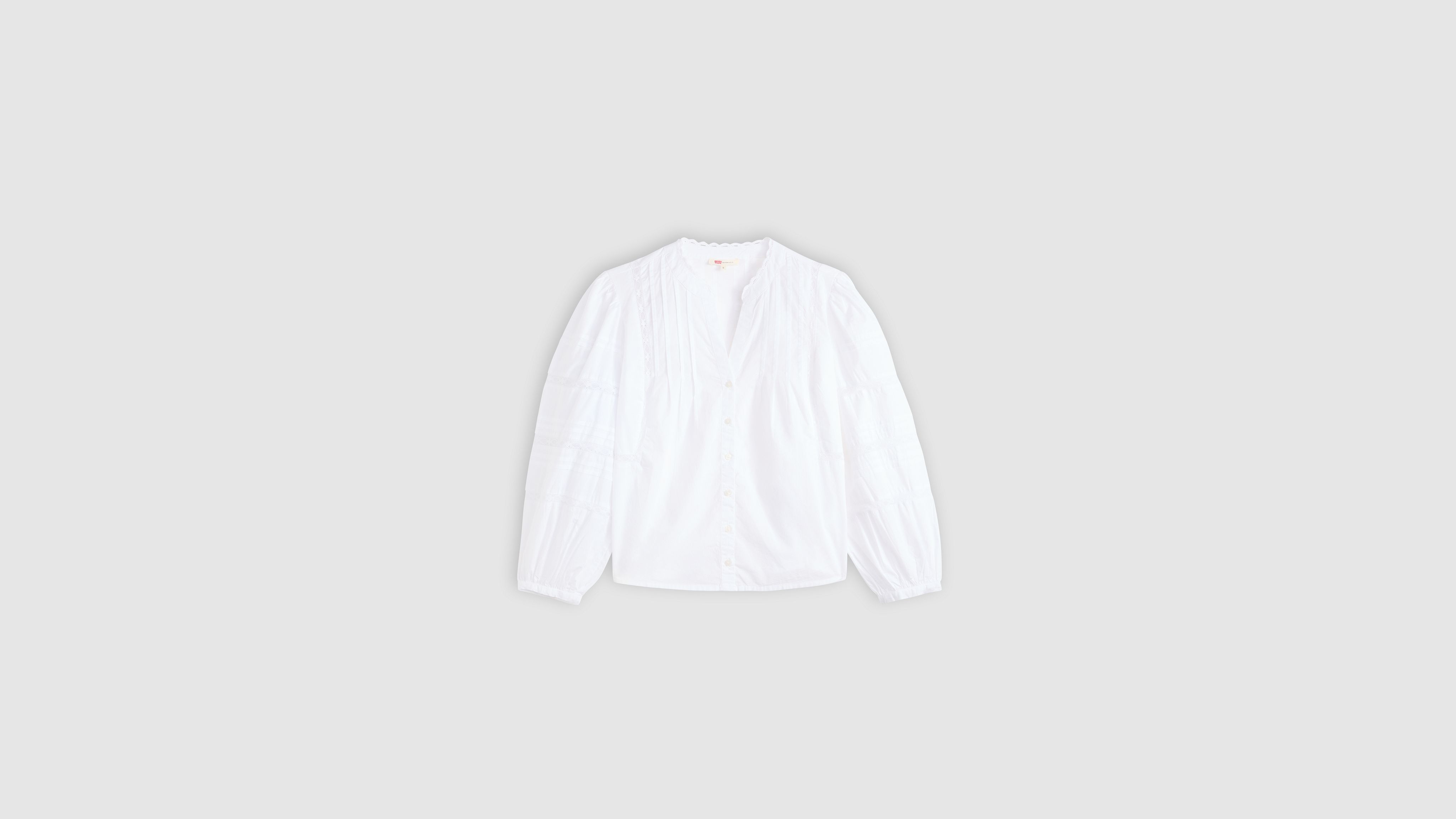 Levi's Mandy Long Sleeve Blouse In Bright White