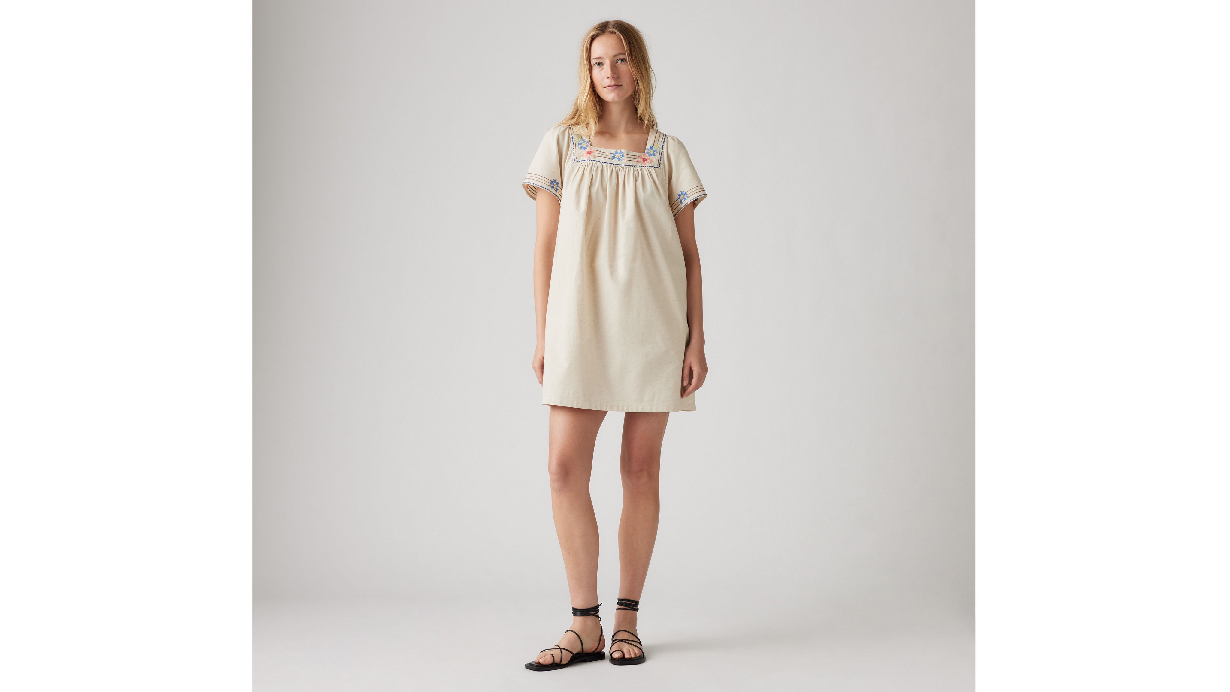 Ambre Cotton Linen Babydoll Dress 2