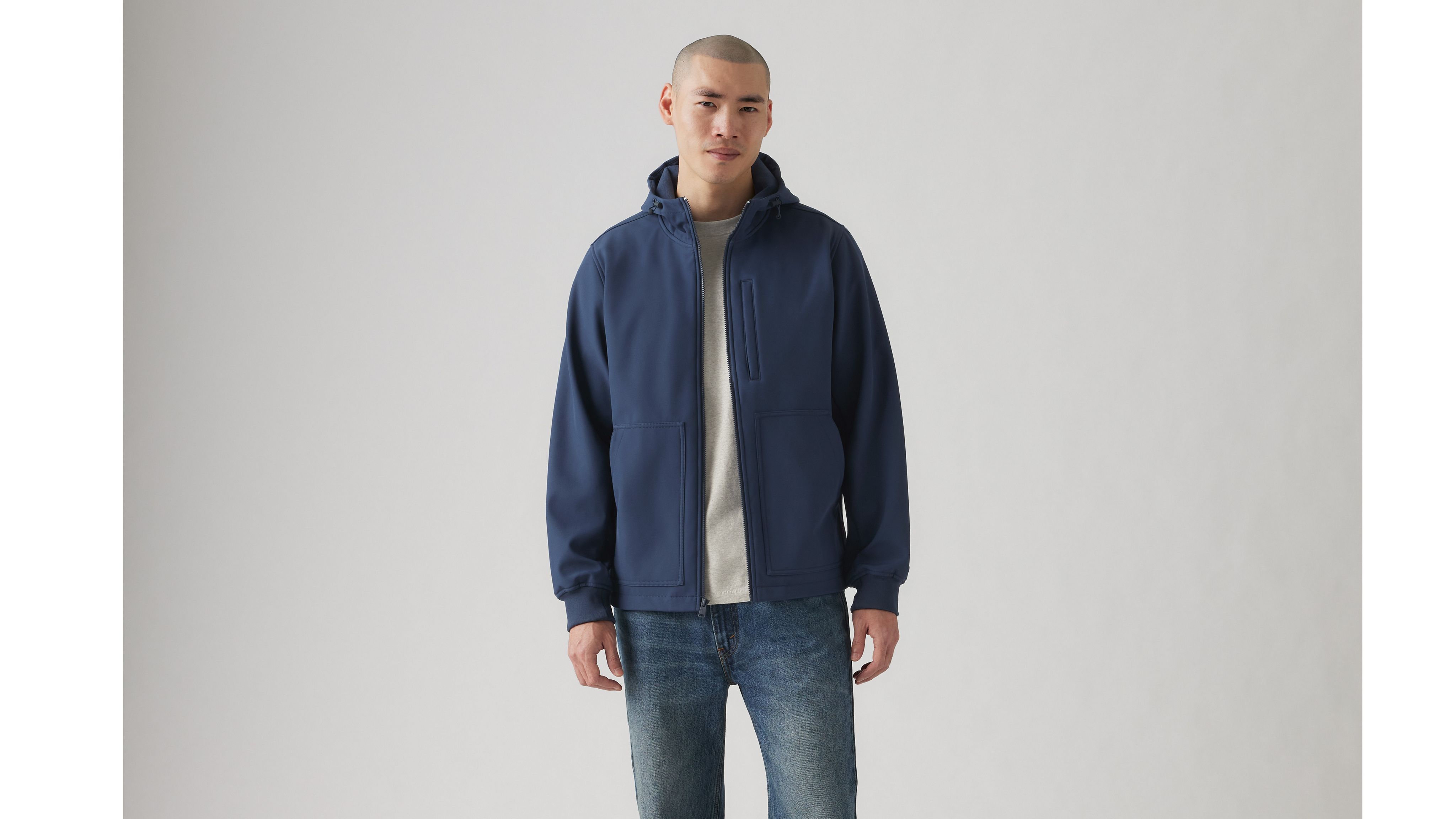Levi's Salida Soft Shell Hoodie Jacket In Blue