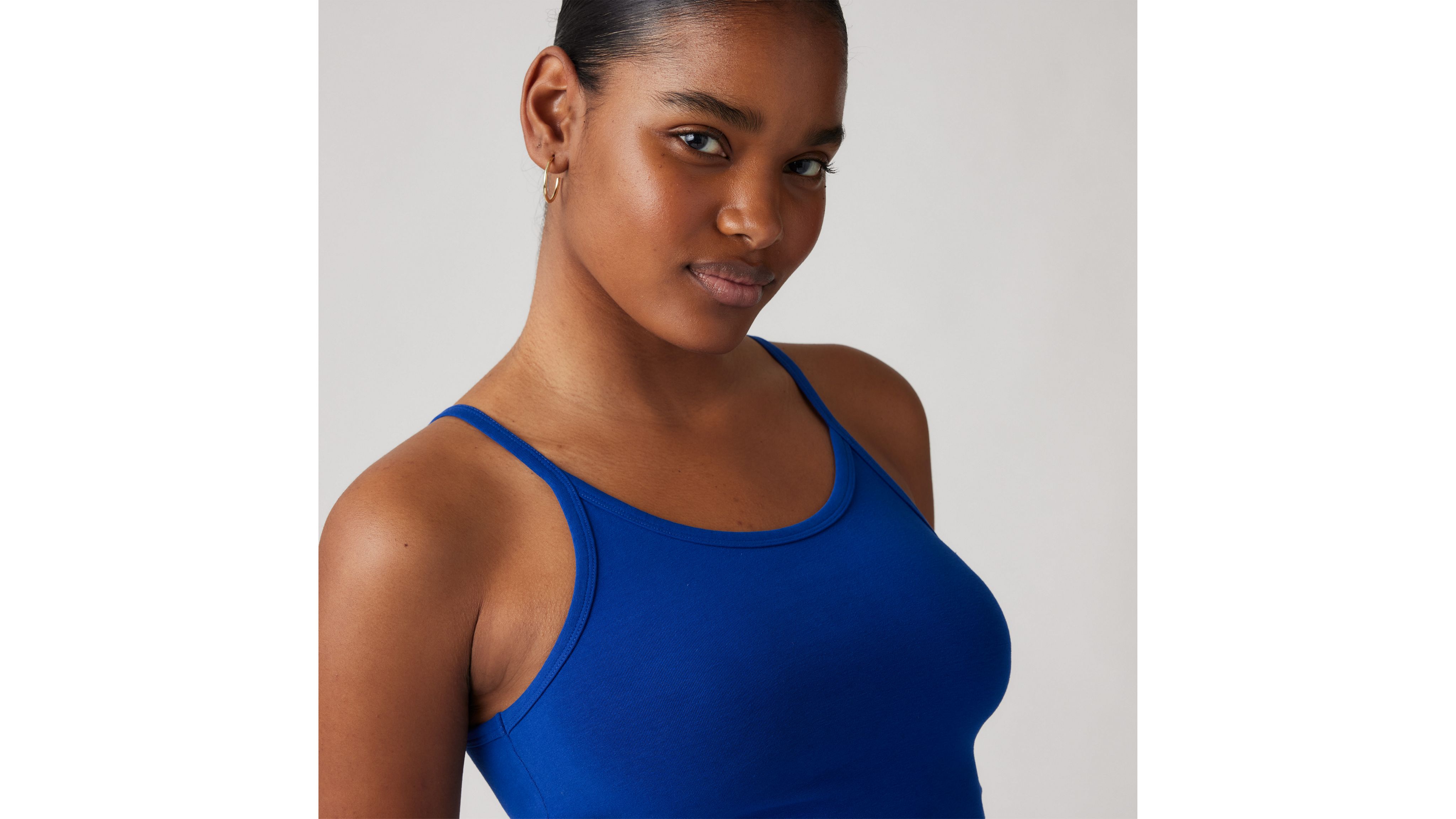 Levi's Plush Stretch Tank Top In Mazarine Blue