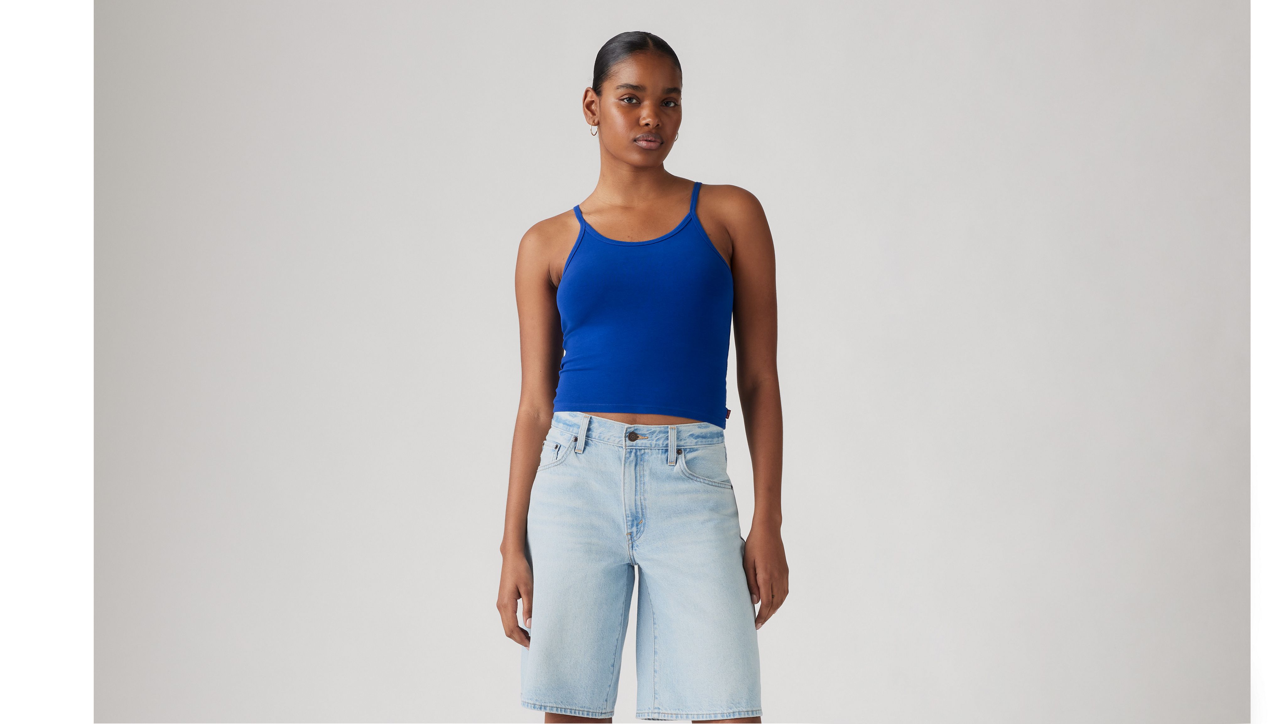 Levi's Plush Stretch Tank Top In Mazarine Blue