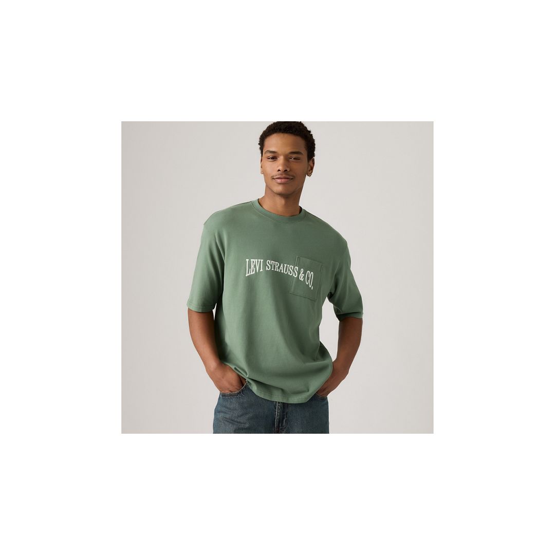 Levi's Half-sleeve Graphic Pocket T-shirt In Green