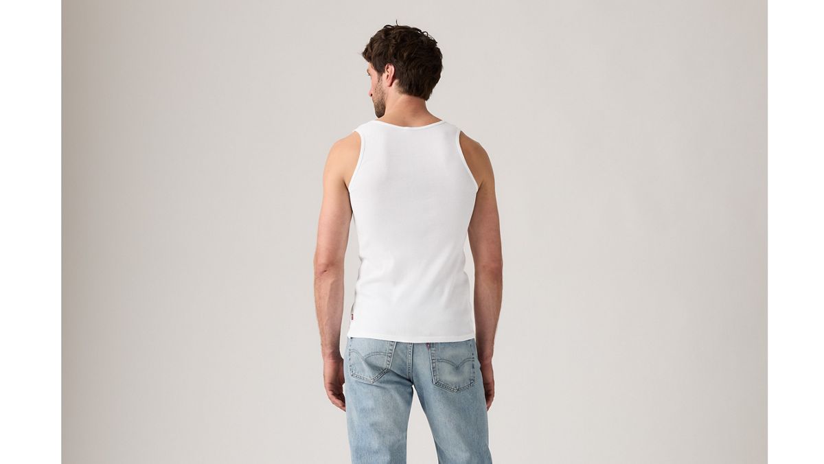 Rib Tank (2-Pack) — Black and Snow Marble Heather - Multi-Color