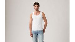 Rib Tank (2-Pack) — Black and Snow Marble Heather - Multi-Color 4