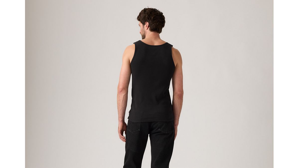 Rib Tank (2-Pack) — Black and Snow Marble Heather - Multi-Color
