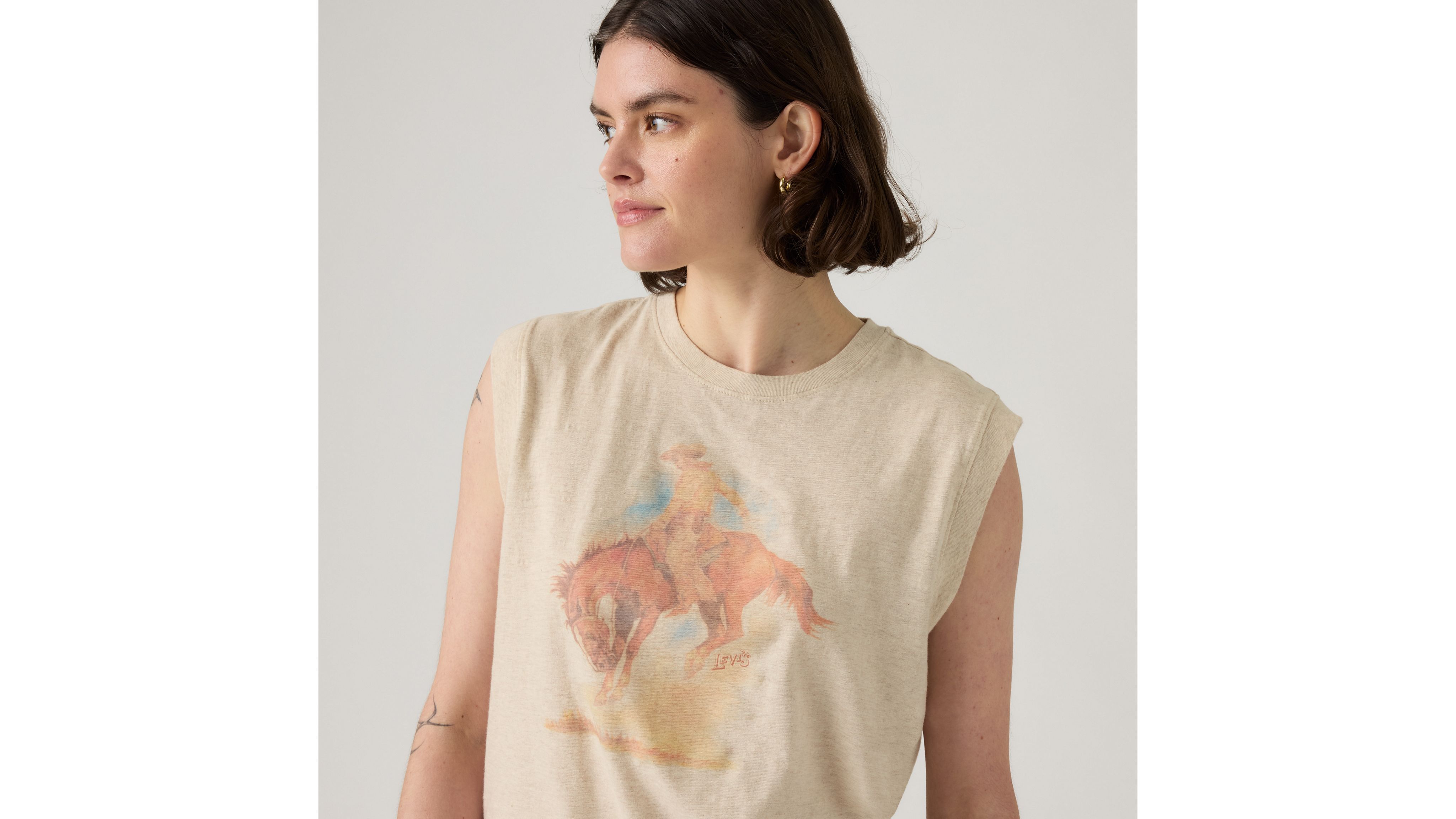 Graphic Boxy Tank Top
